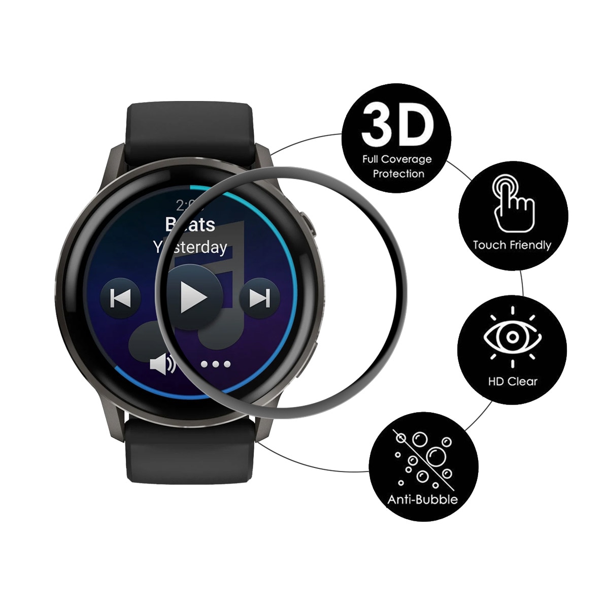Garmin Venu 4 45mm Plexiglass Skjermbeskytter