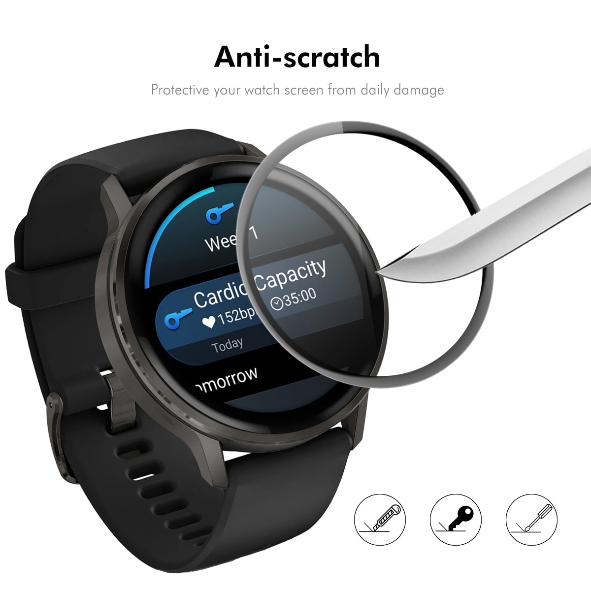 Garmin Venu 4 45mm Plexiglass Skjermbeskytter