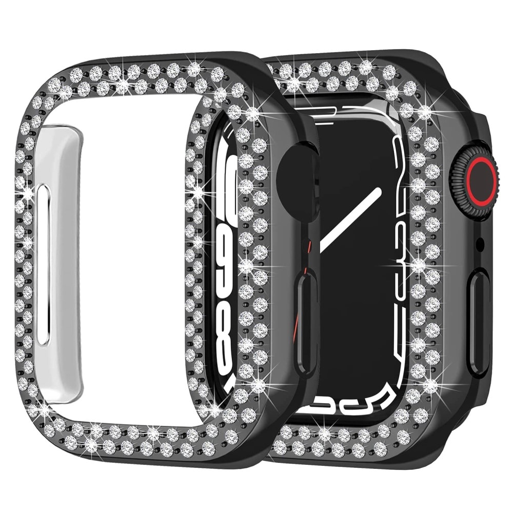 Apple Watch 41mm Series 7 Rhinestone deksel svart