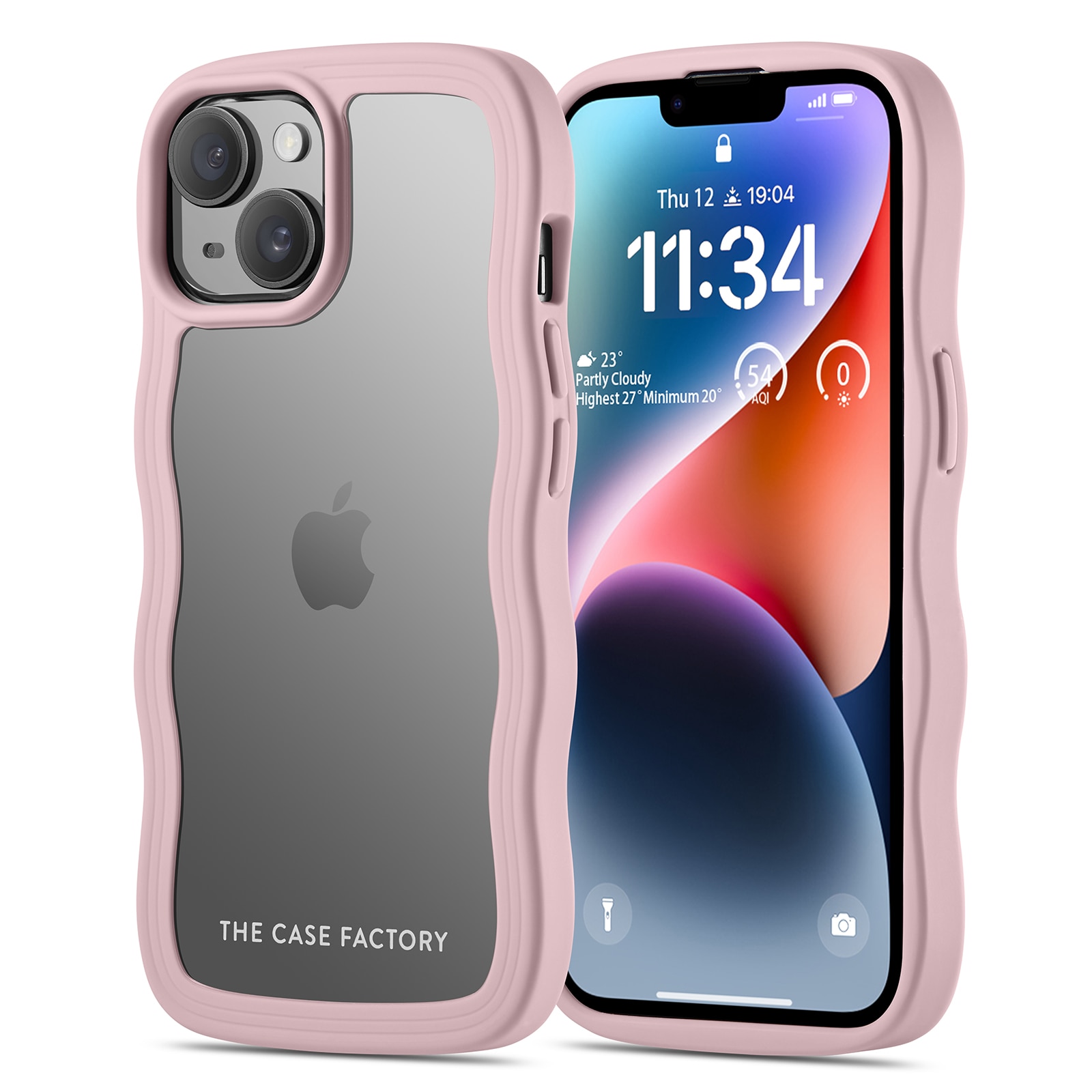 The Wave Case iPhone 15 Rosa
