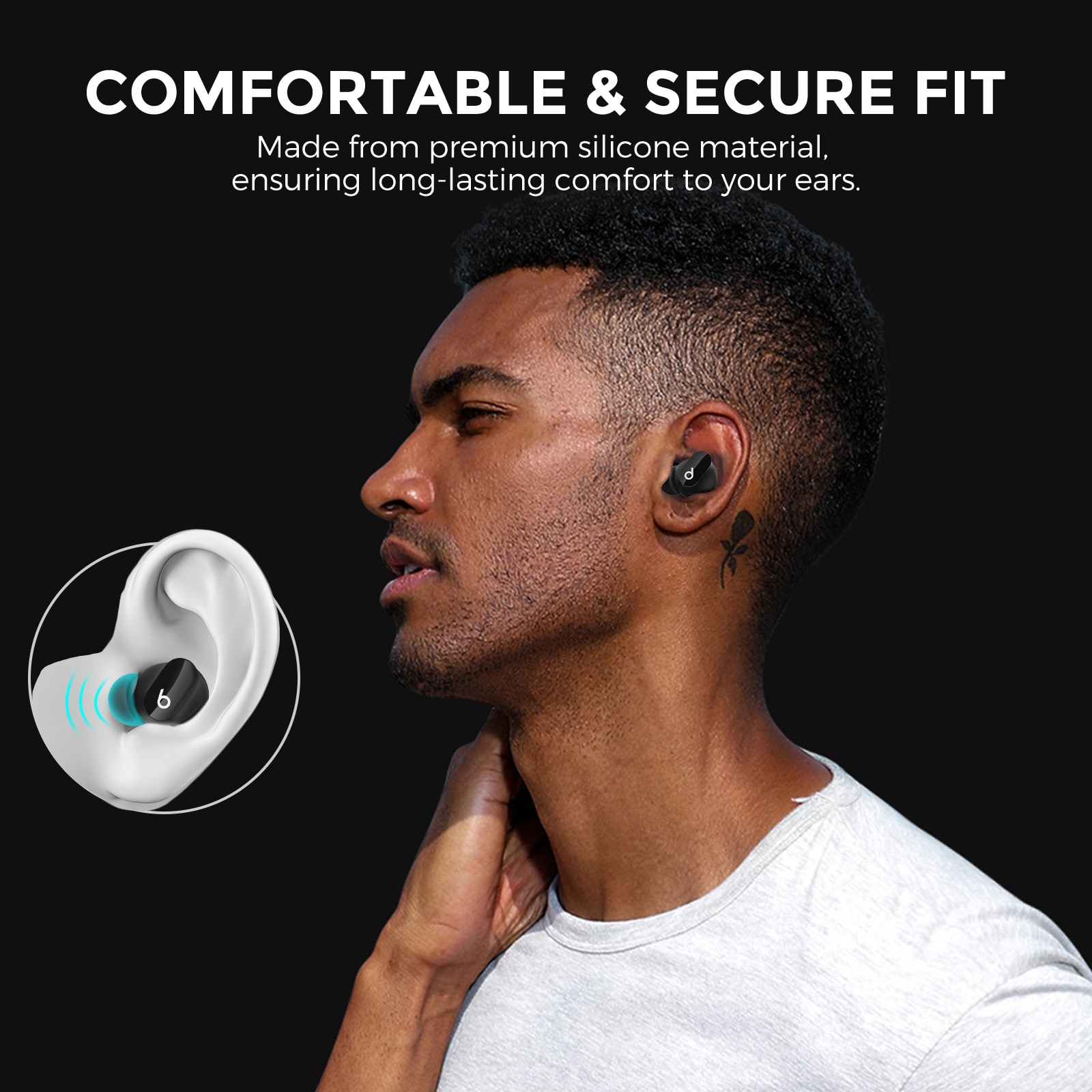 Ear Tips (3-pack) Beats Studio Buds Plus Svart