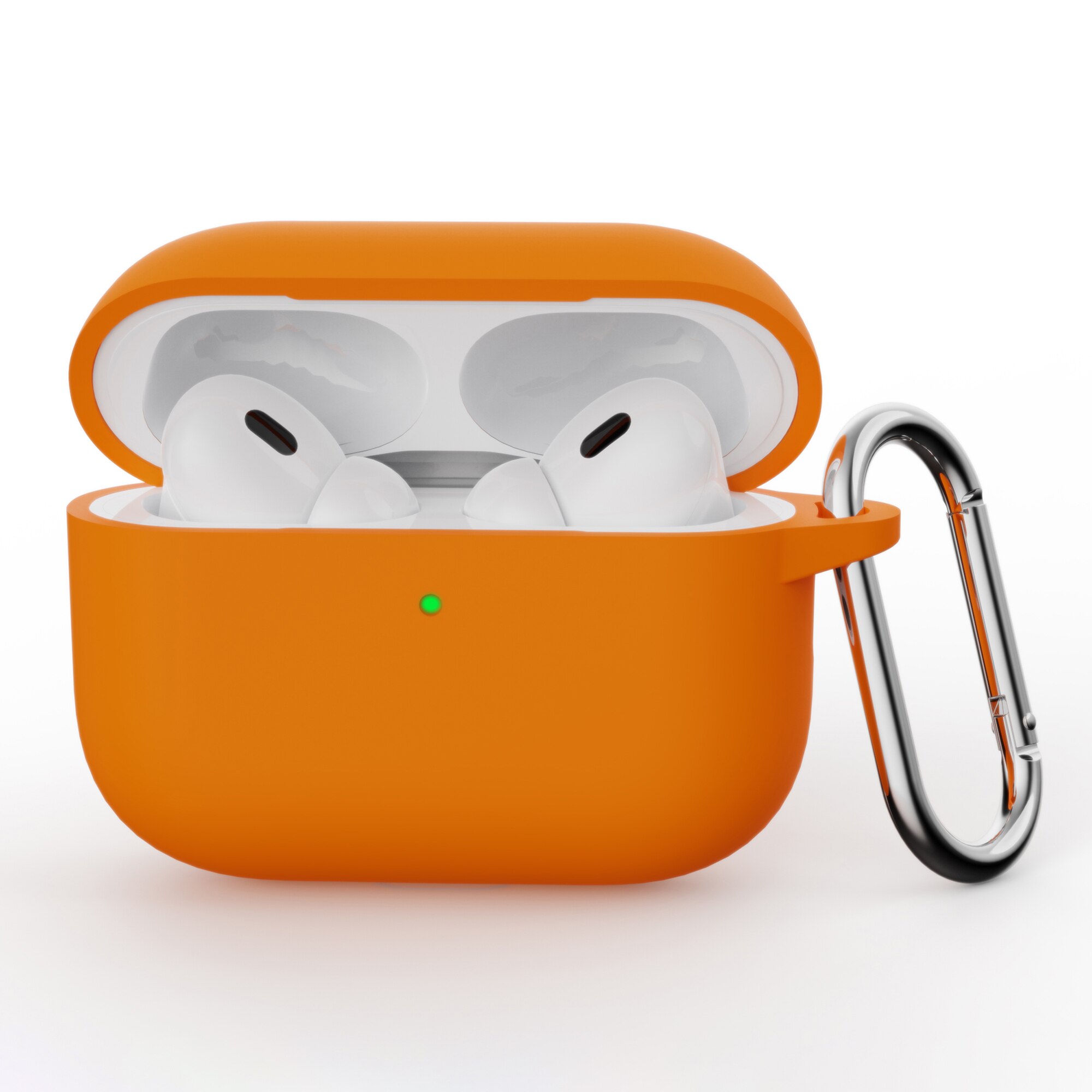 Silikondeksel med karabinkrok Apple AirPods Pro 3 Oransje