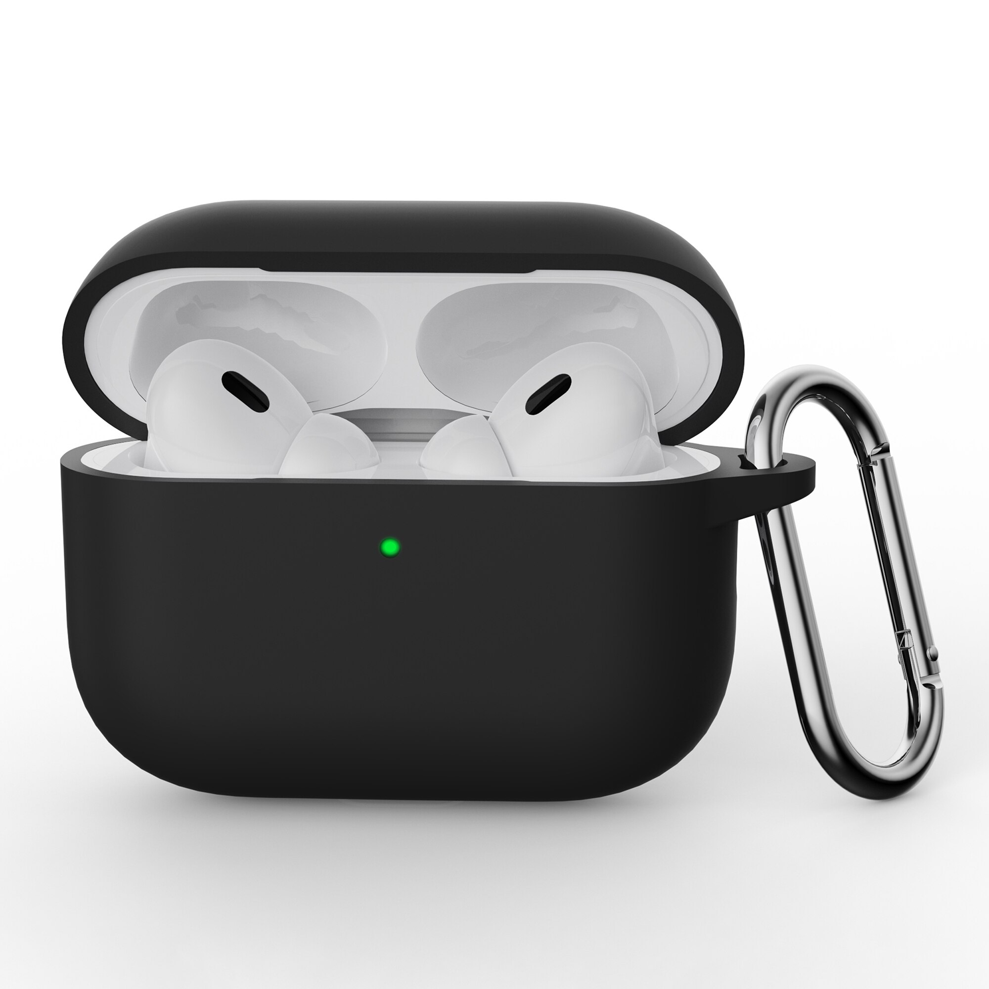 Silikondeksel med karabinkrok Apple AirPods Pro 3 Svart
