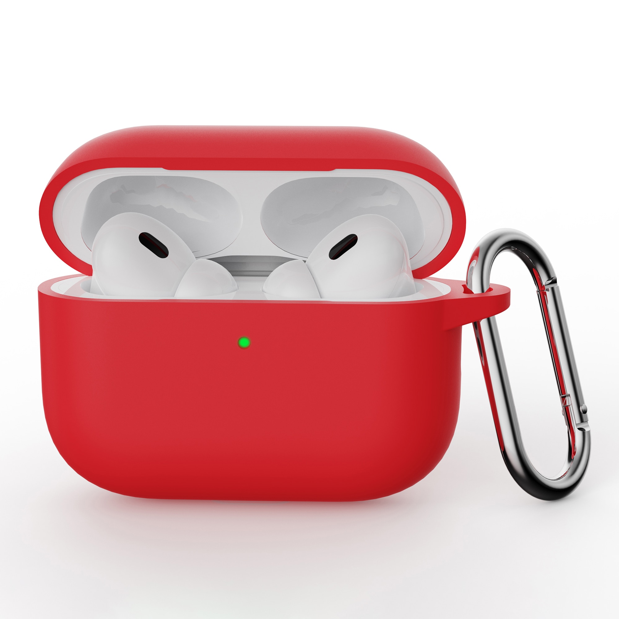 Silikondeksel med karabinkrok Apple AirPods Pro 3 Rød