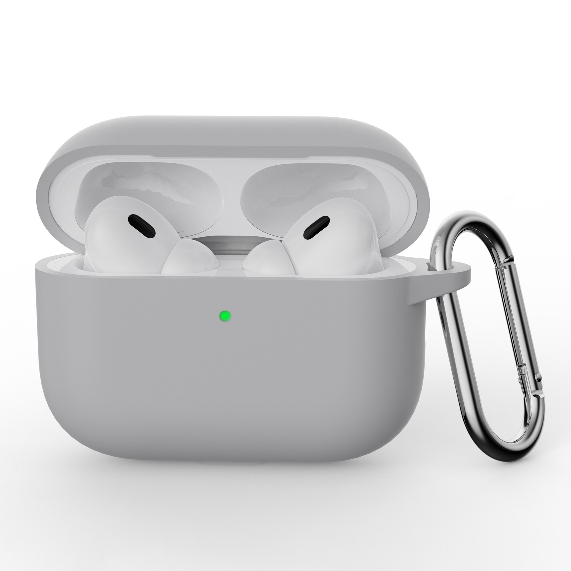Silikondeksel med karabinkrok Apple AirPods Pro 3 Grå