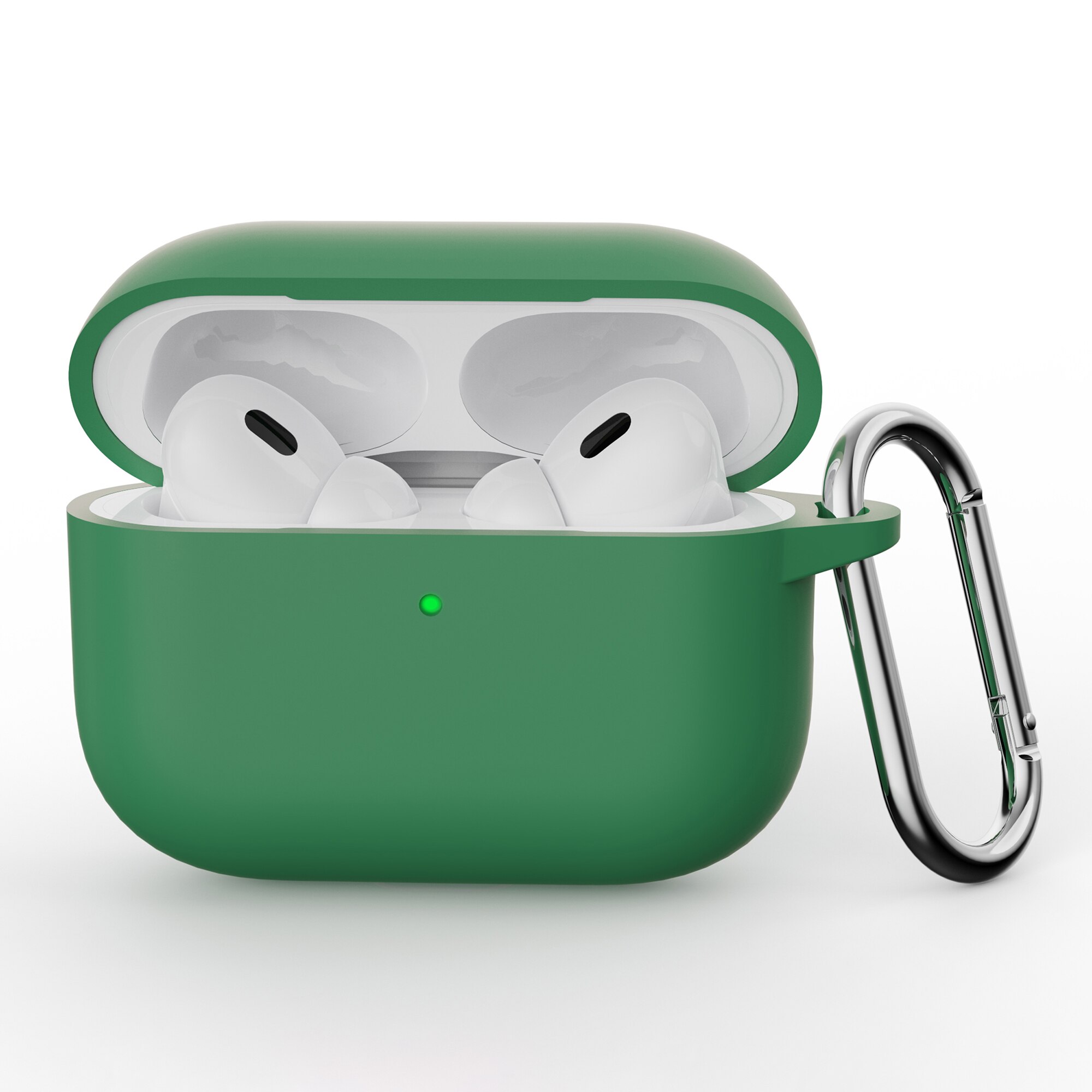 Silikondeksel med karabinkrok Apple AirPods Pro 3 Grønn