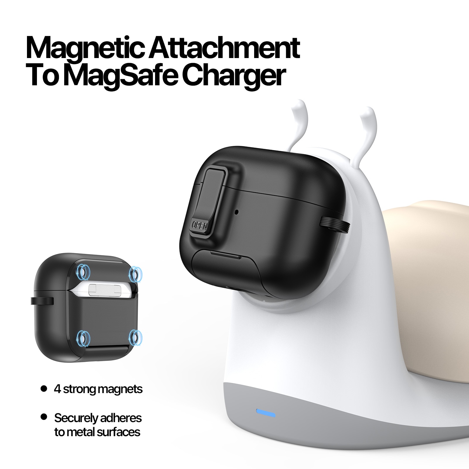 PECQ Series Deksel Apple AirPods Pro 3 Svart