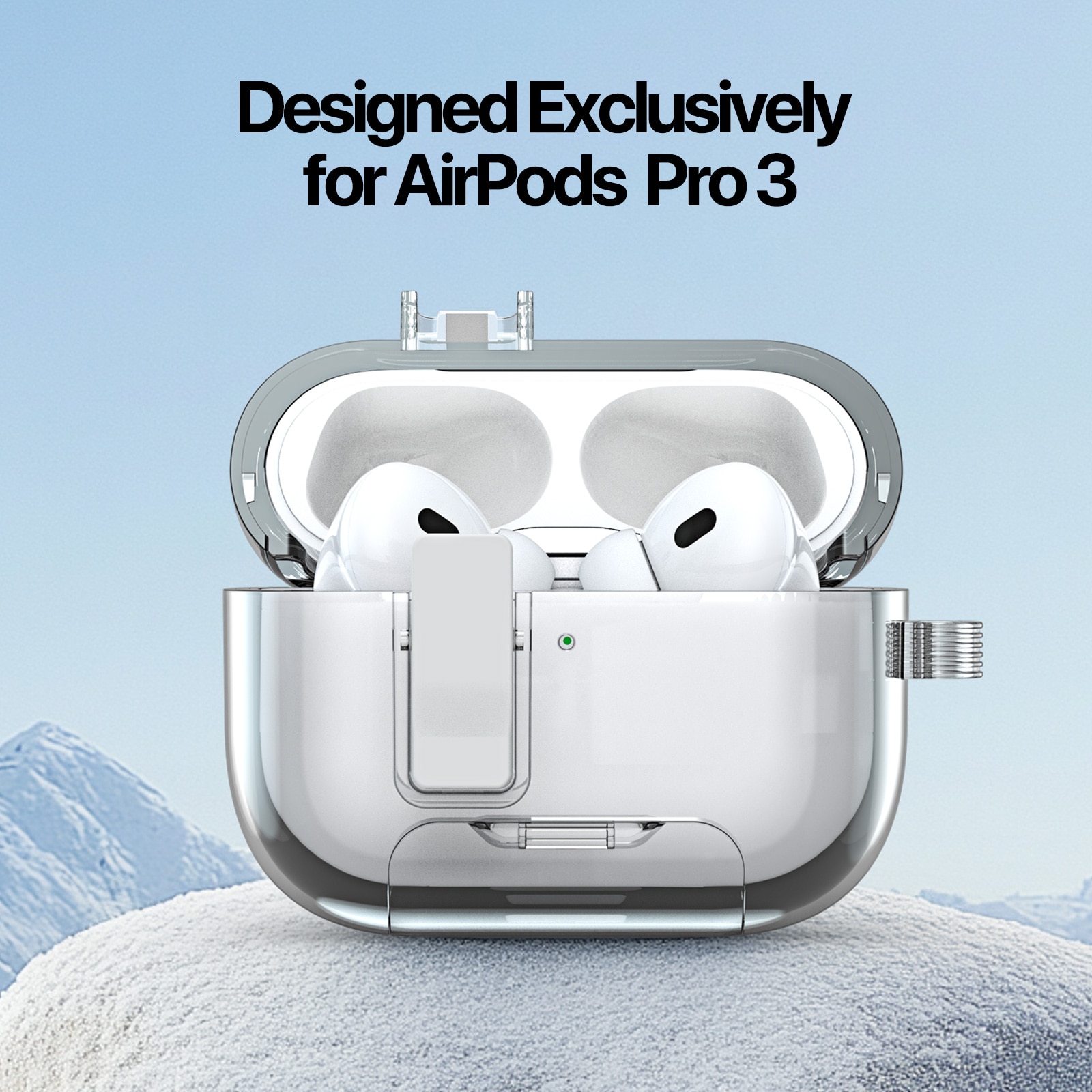 PECQ Series Deksel Apple AirPods Pro 3 Gjennomsiktig