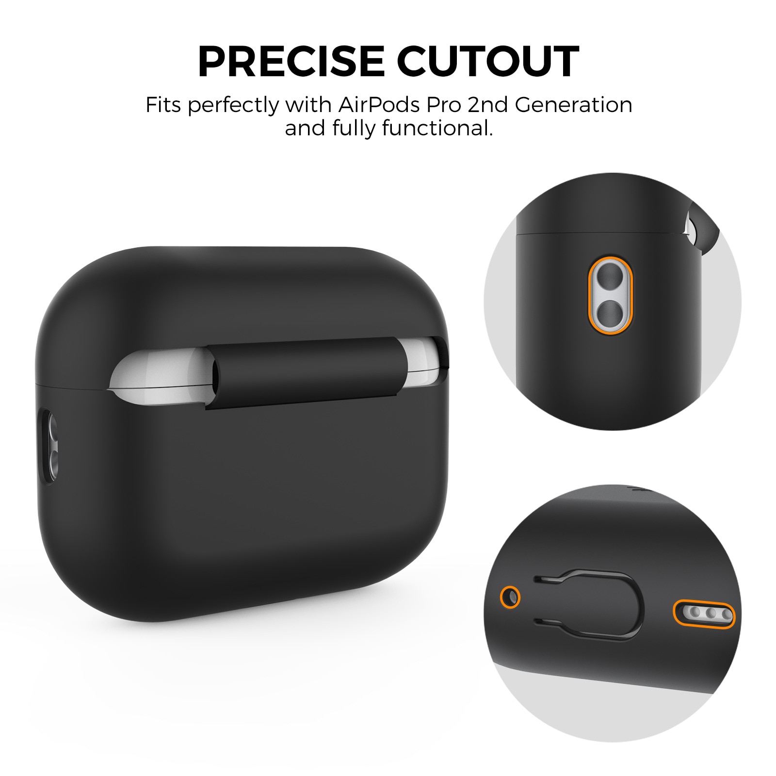 Active Silicone Case Apple AirPods Pro 3 svart