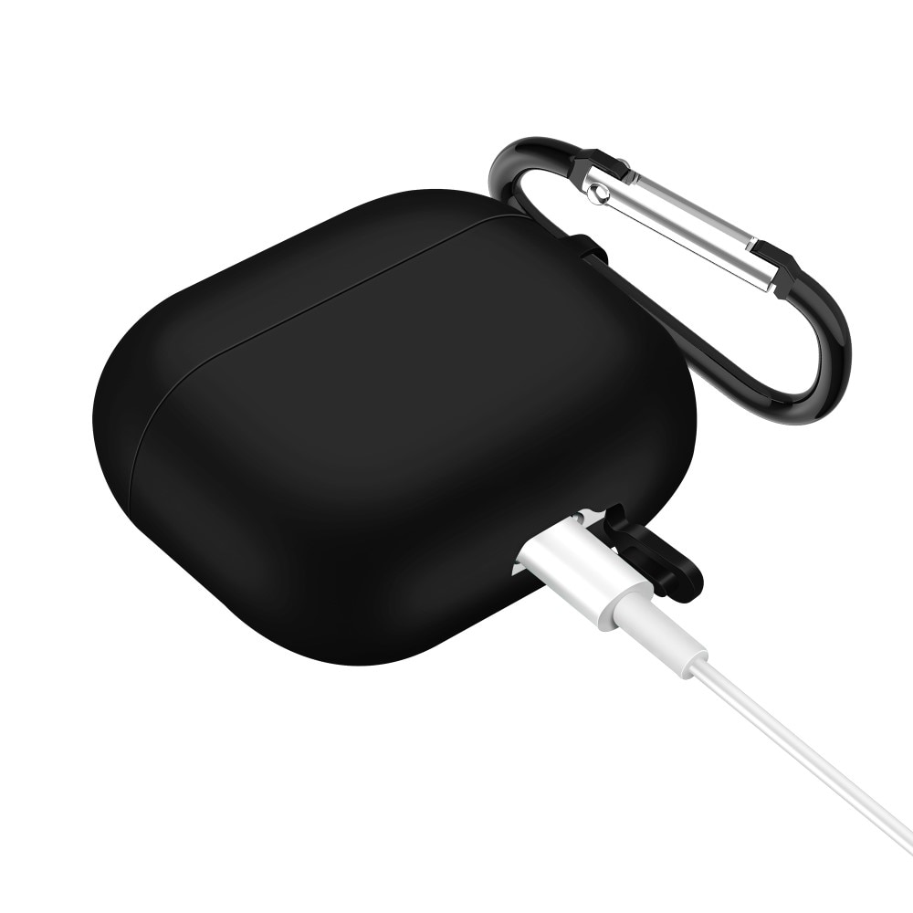 Silikondeksel med karabinkrok Apple AirPods 3 svart