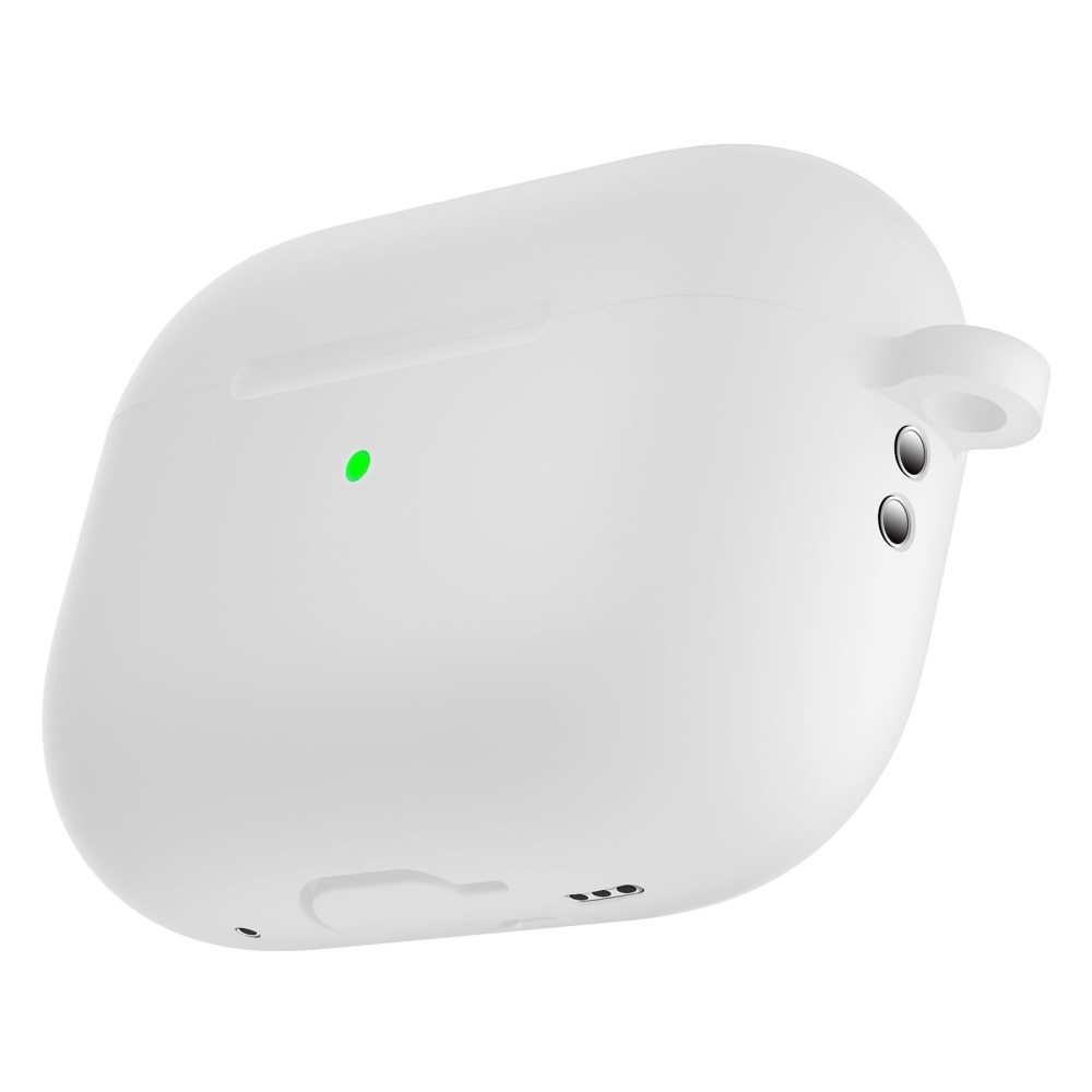 Silikondeksel med karabinkrok Apple AirPods Pro 2 hvit