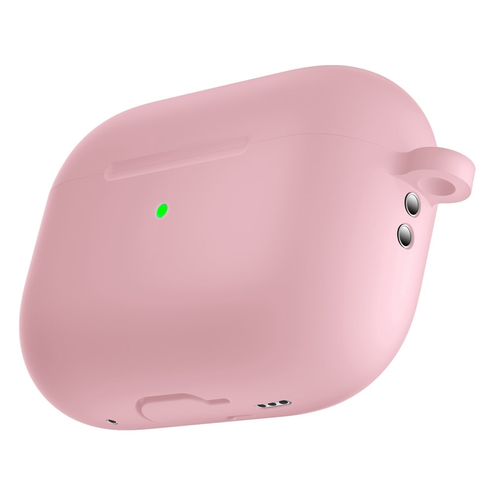 Silikondeksel med karabinkrok Apple AirPods Pro 2 rosa