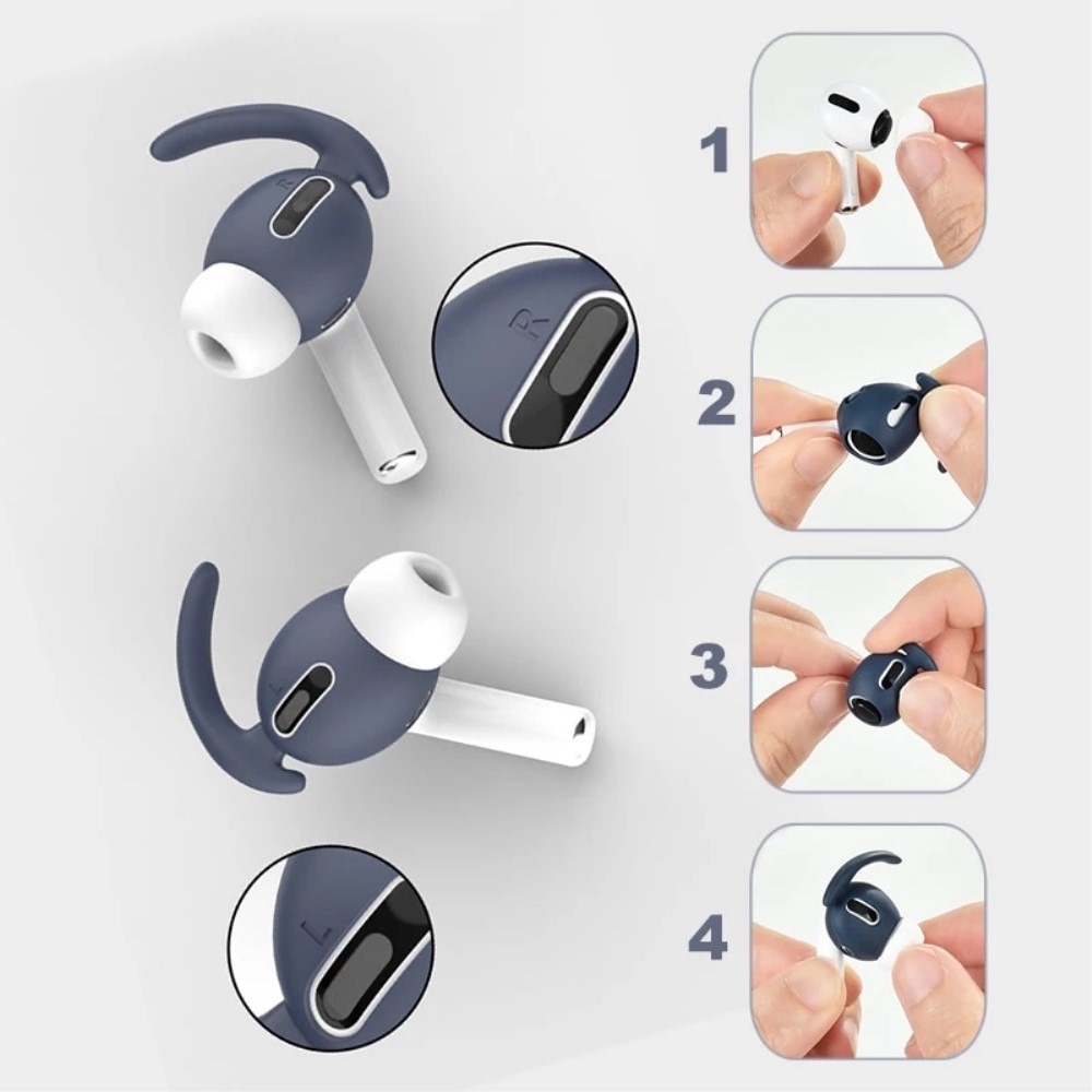 Sport Earhooks Silicone Apple AirPods Pro hvit