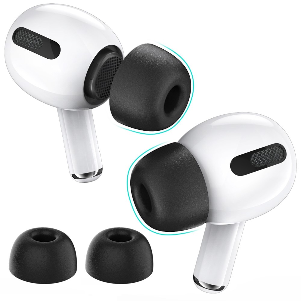 Memory Foam Ear Tips AirPods Pro 2 svart (Medium)