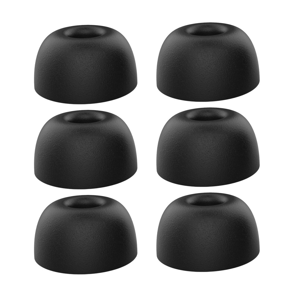Memory Foam Ear Tips (3-pack) AirPods Pro 2 svart (Medium)