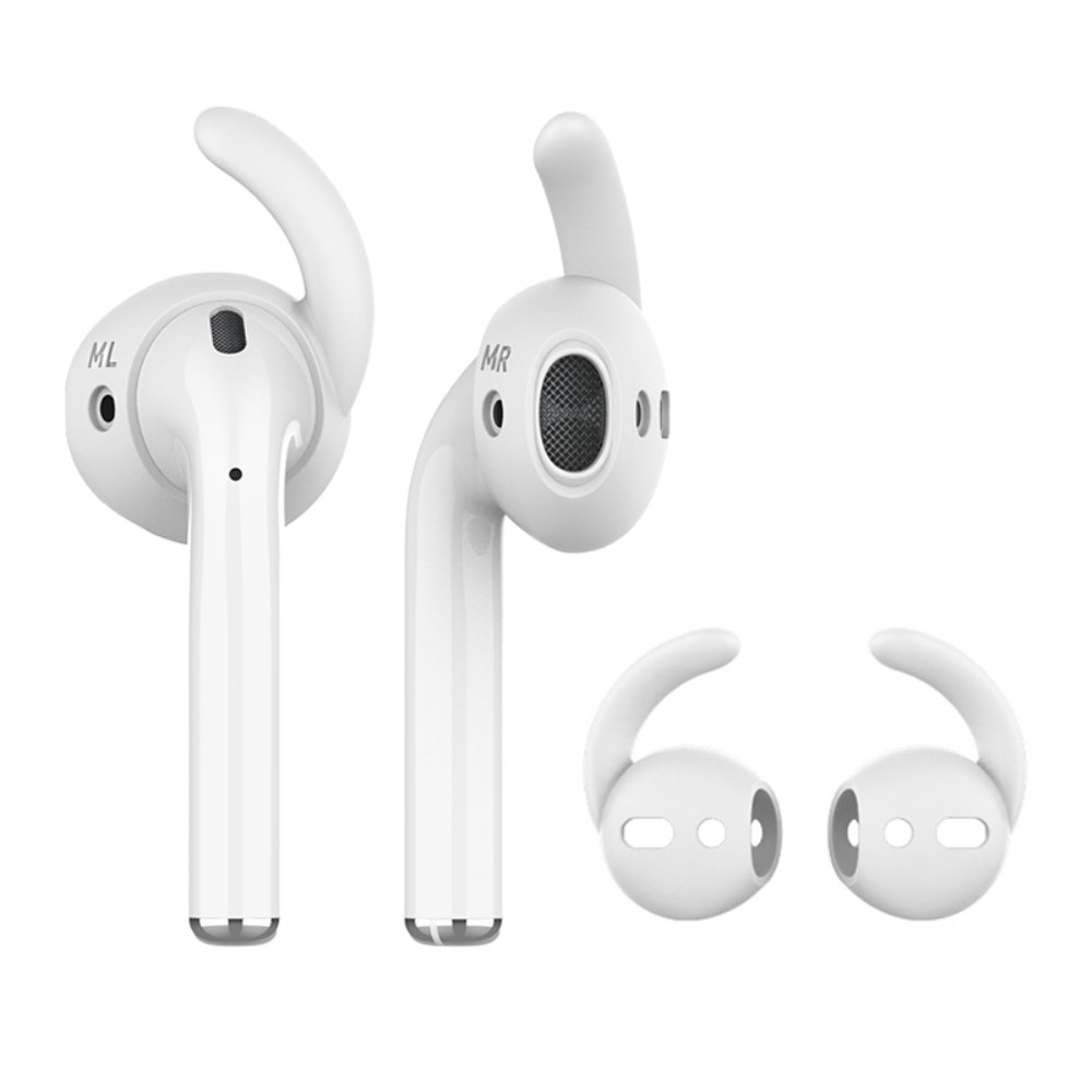 Sport Earhooks Silicone Apple AirPods hvit (Medium)