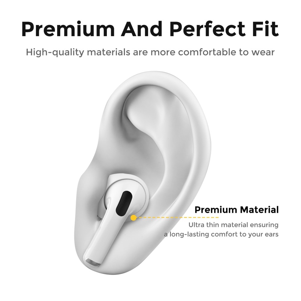 Earpads Silikon (3-pack) Apple AirPods Pro 2 hvit