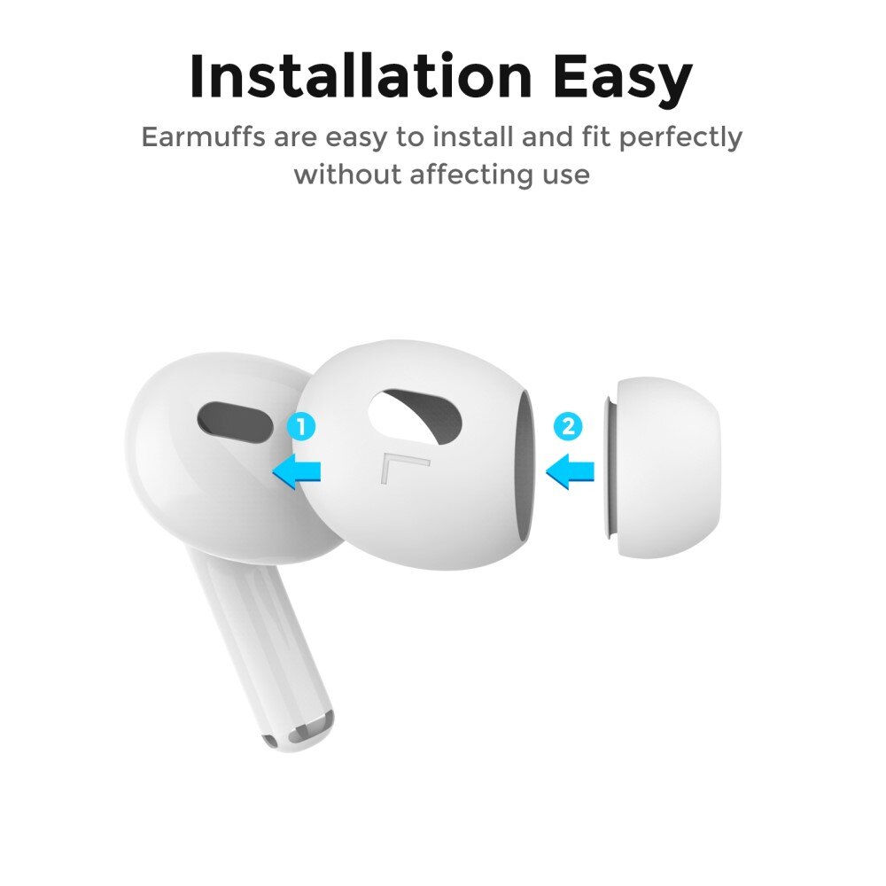 Earpads Silikon (3-pack) Apple AirPods Pro 2 hvit