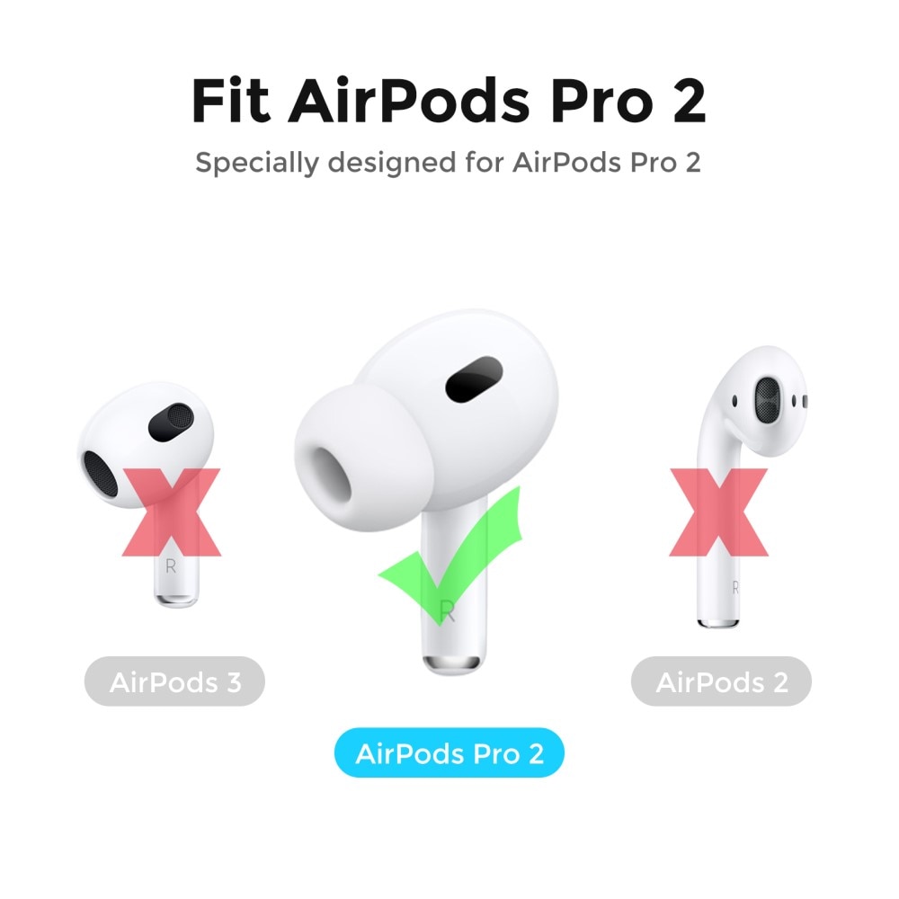 Earpads Silikon (3-pack) Apple AirPods Pro 2 hvit