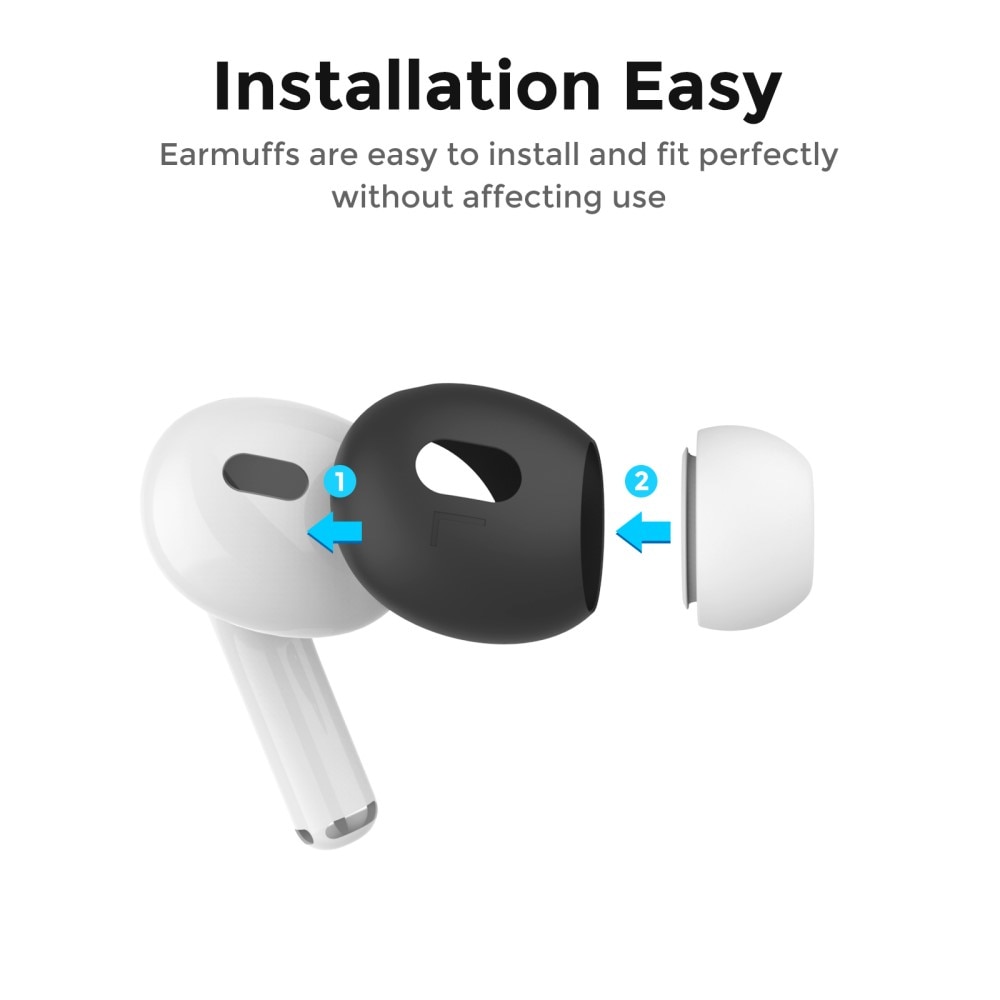 Earpads Silikon Apple AirPods Pro 2 svart