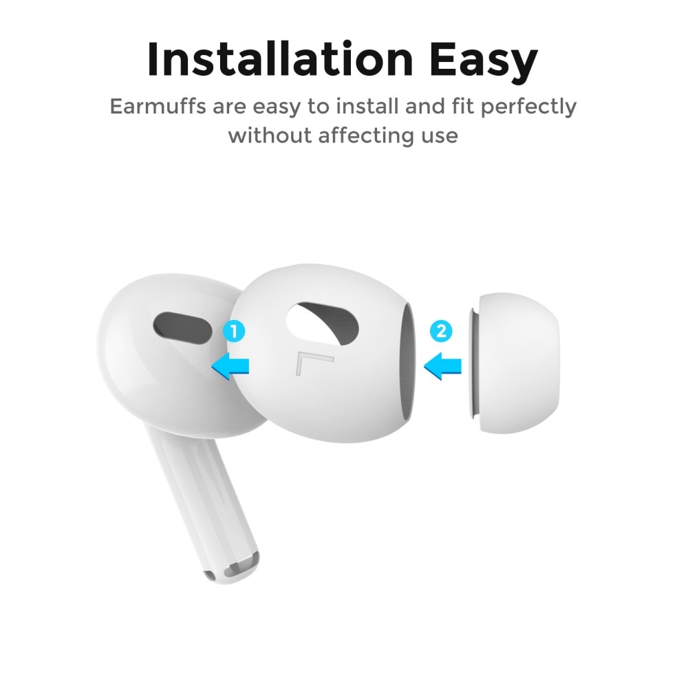 Earpads Silikon Apple AirPods Pro 2 hvit