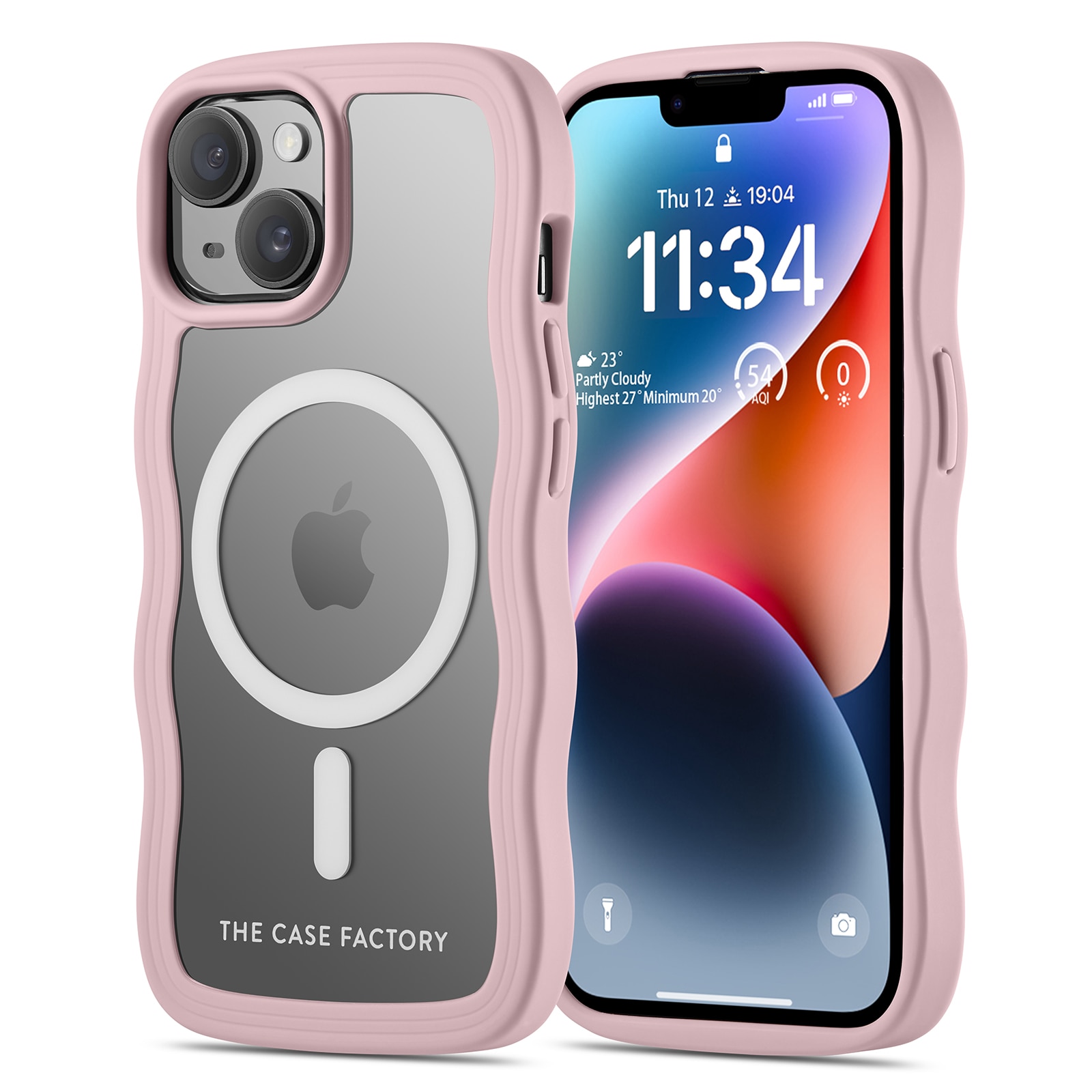 The Wave Mag Case iPhone 15 Rosa