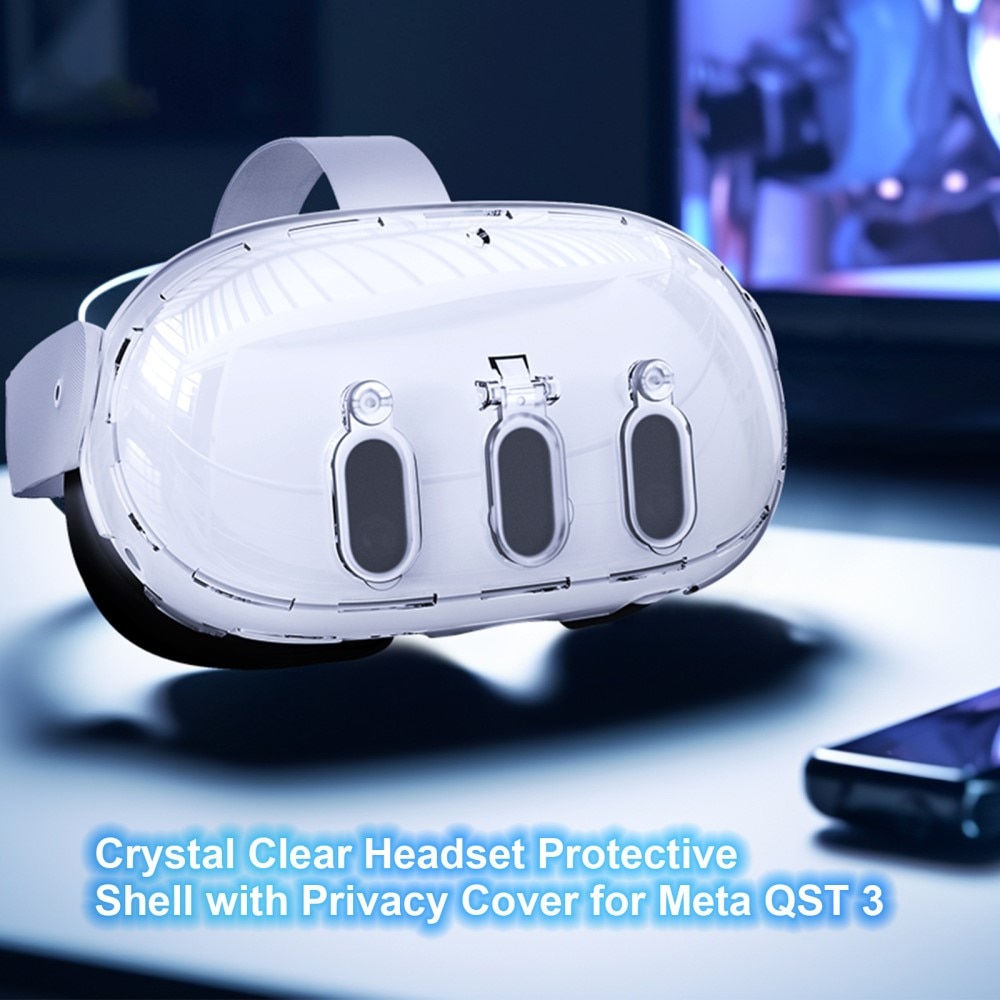 Deksel Meta Quest 3 VR gjennomsiktig
