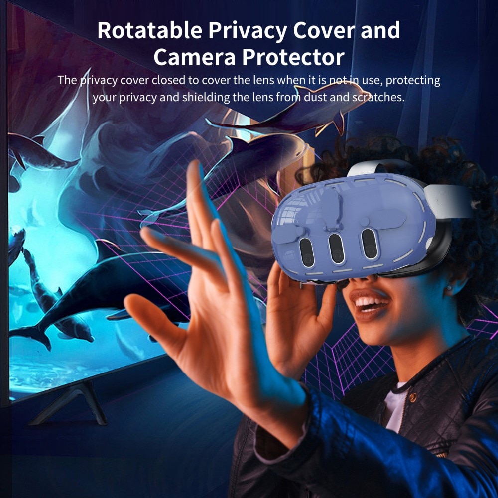 Deksel Meta Quest 3 VR gjennomsiktig