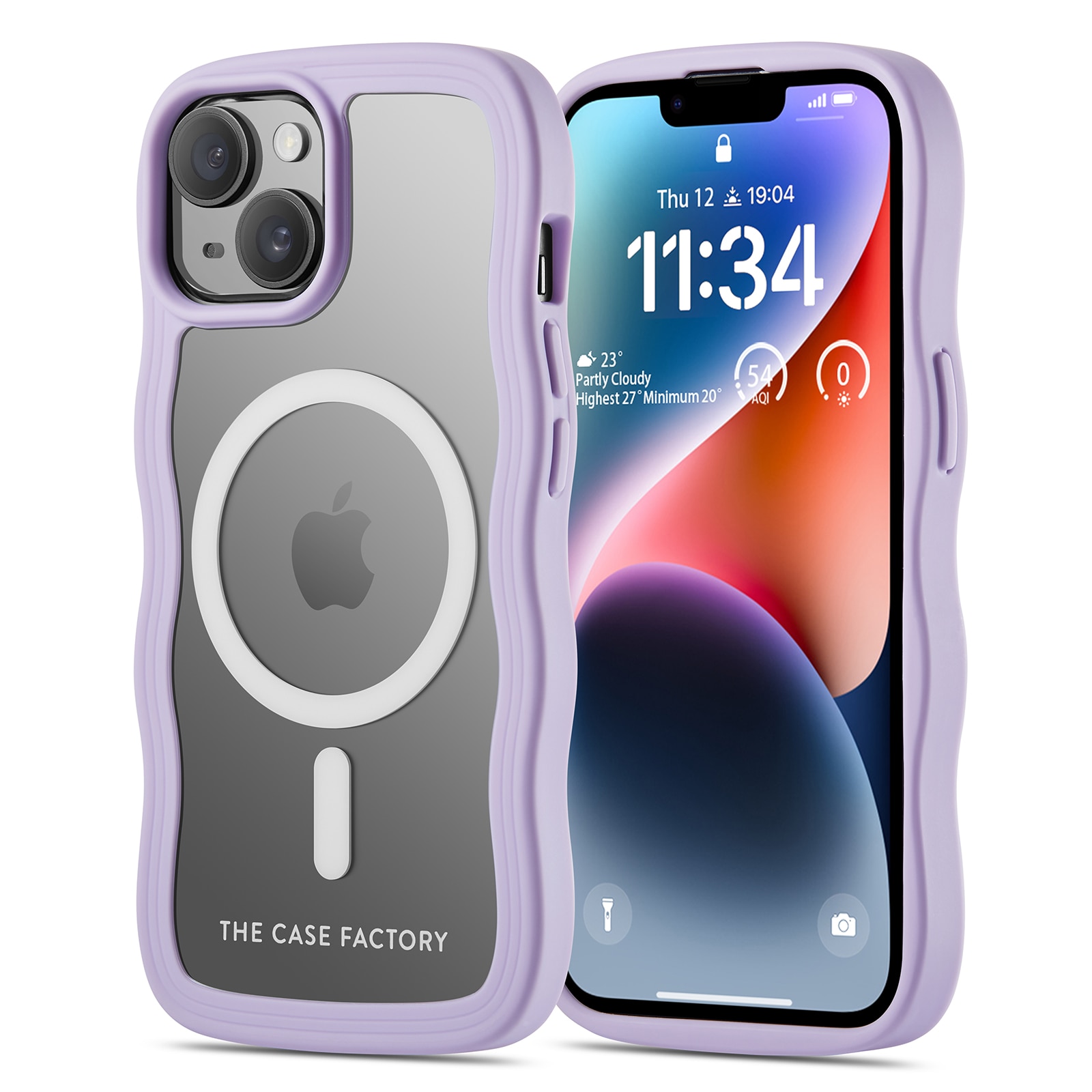 The Wave Mag Case iPhone 15 Lilla