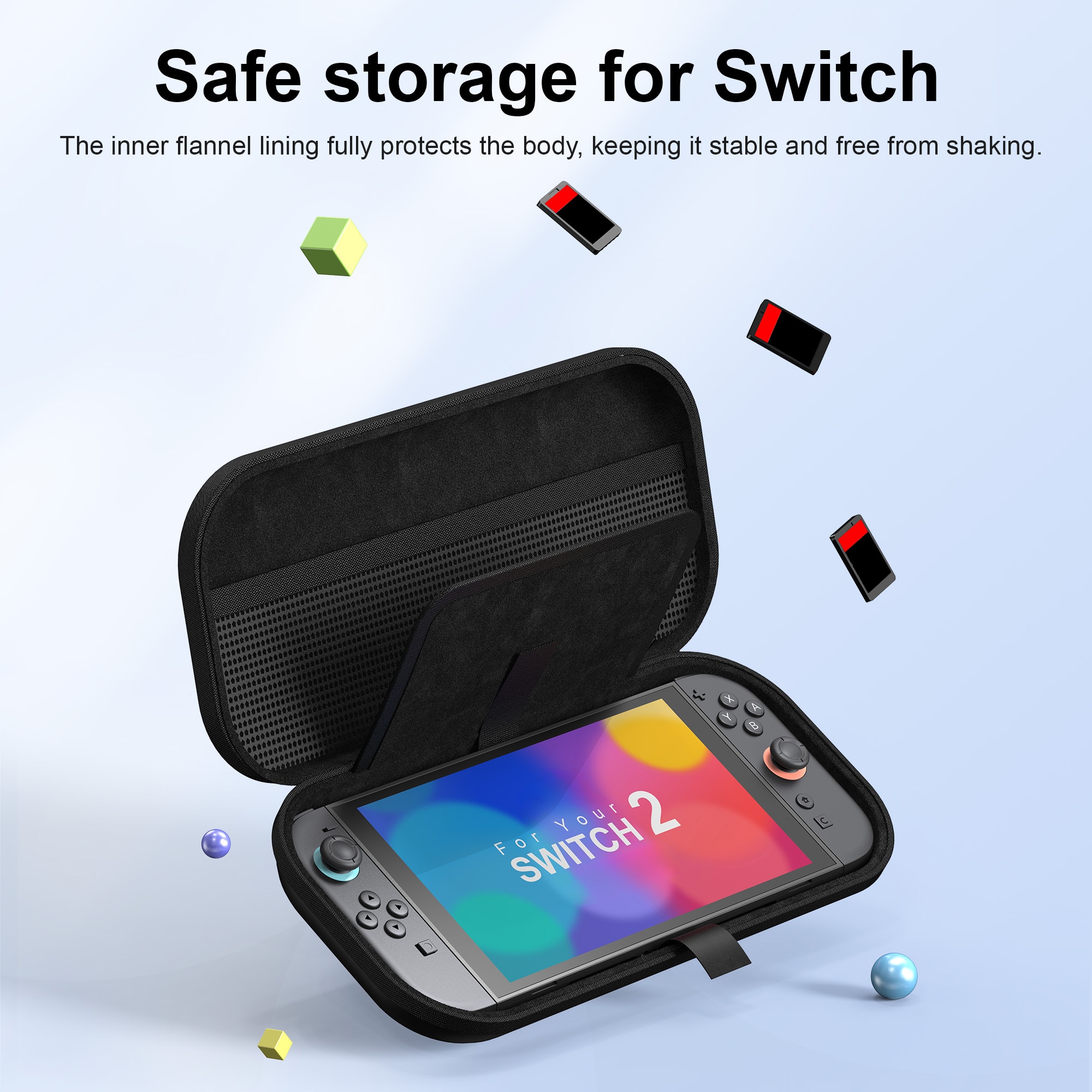 Oppbevaringsveske for Nintendo Switch 2 Svart