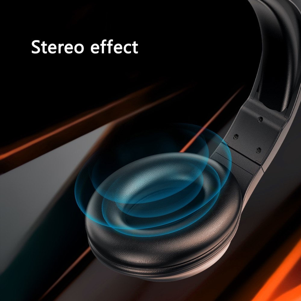 Gaming hodetelefoner med mikrofon Svart