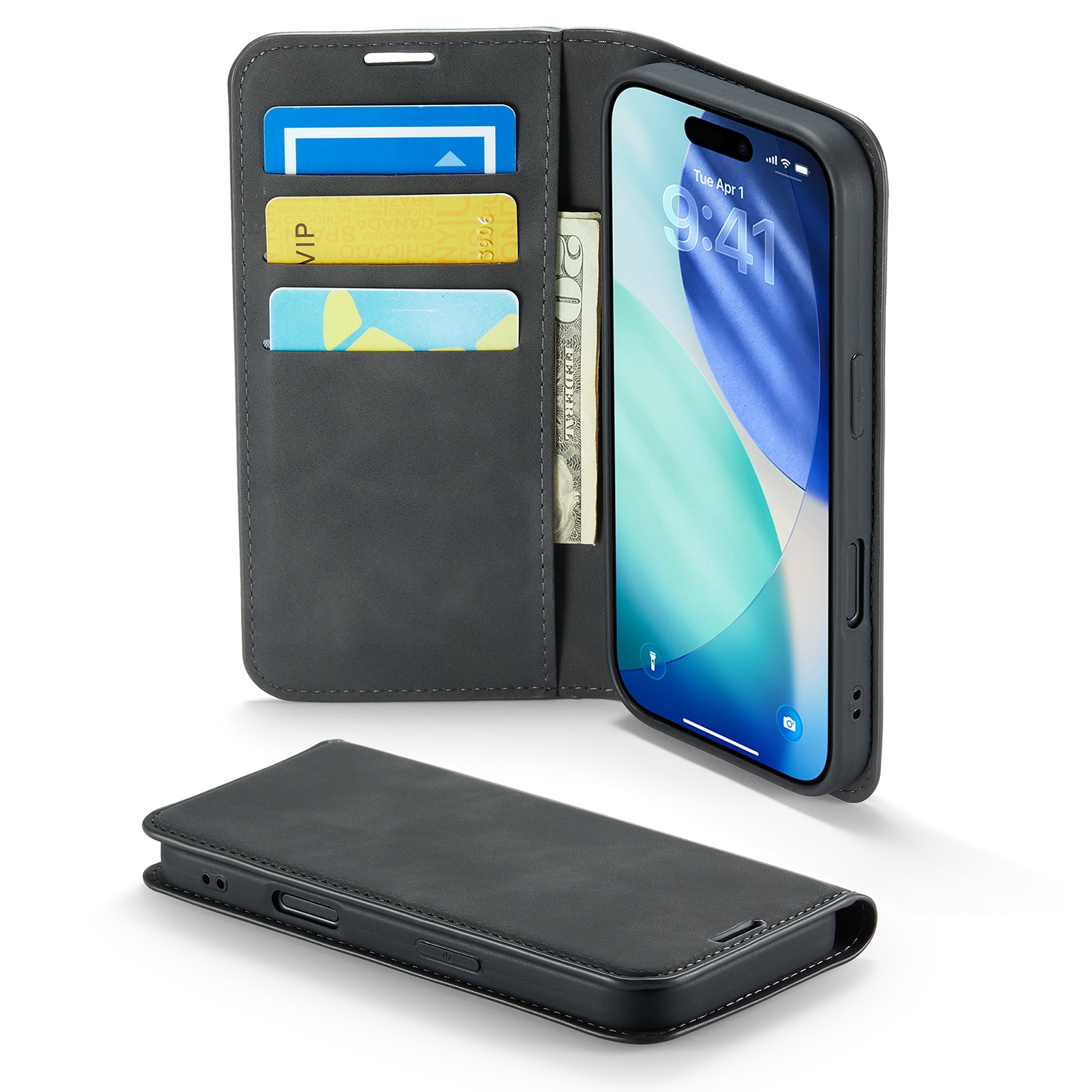 iPhone 17 Slim Mobilveske Svart