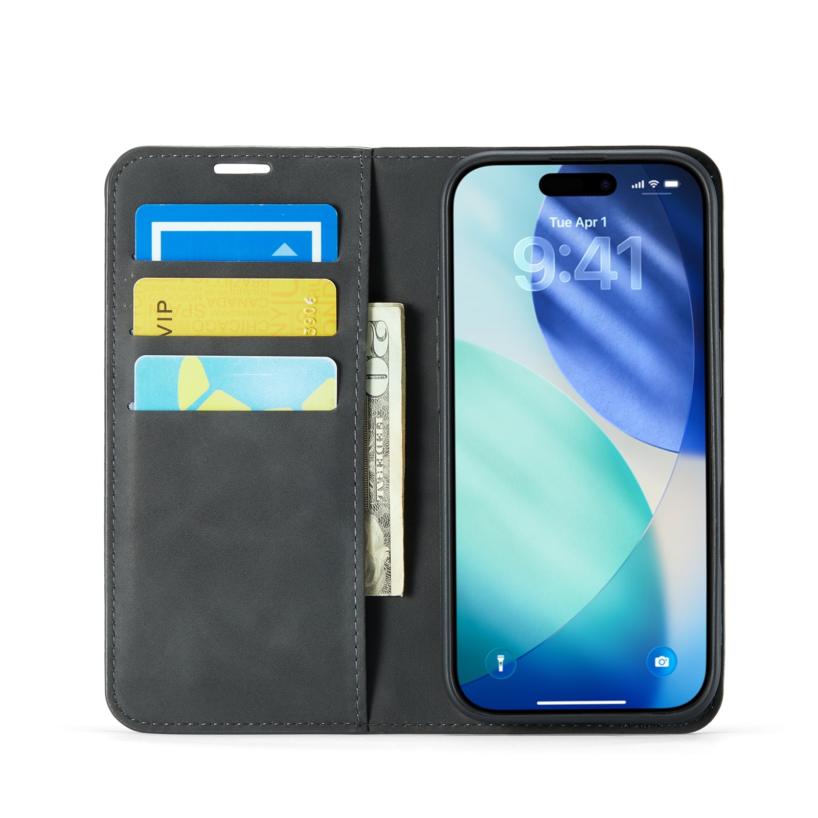 iPhone 17 Slim Mobilveske Svart