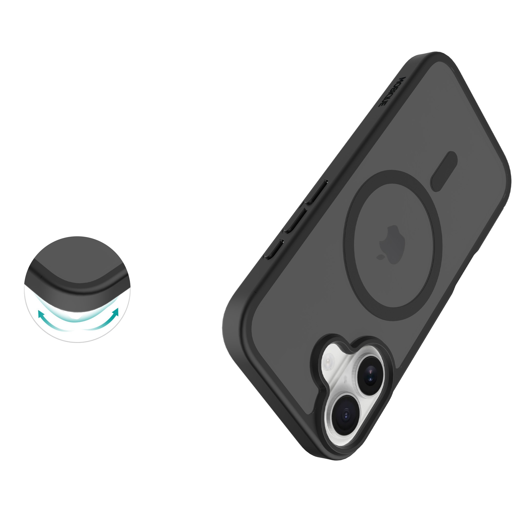 Magnetic Hybrid Deksel iPhone 17 Frosted Black