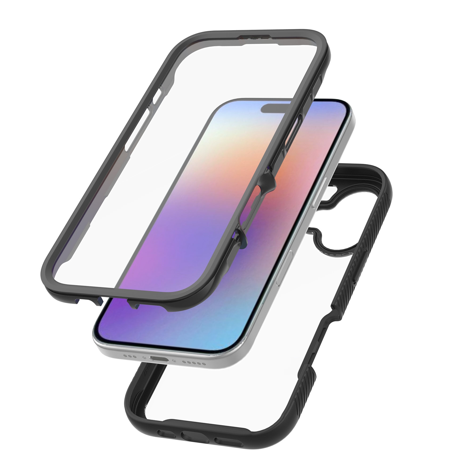 Full Protection Case iPhone 17 Svart/gjennomsiktig