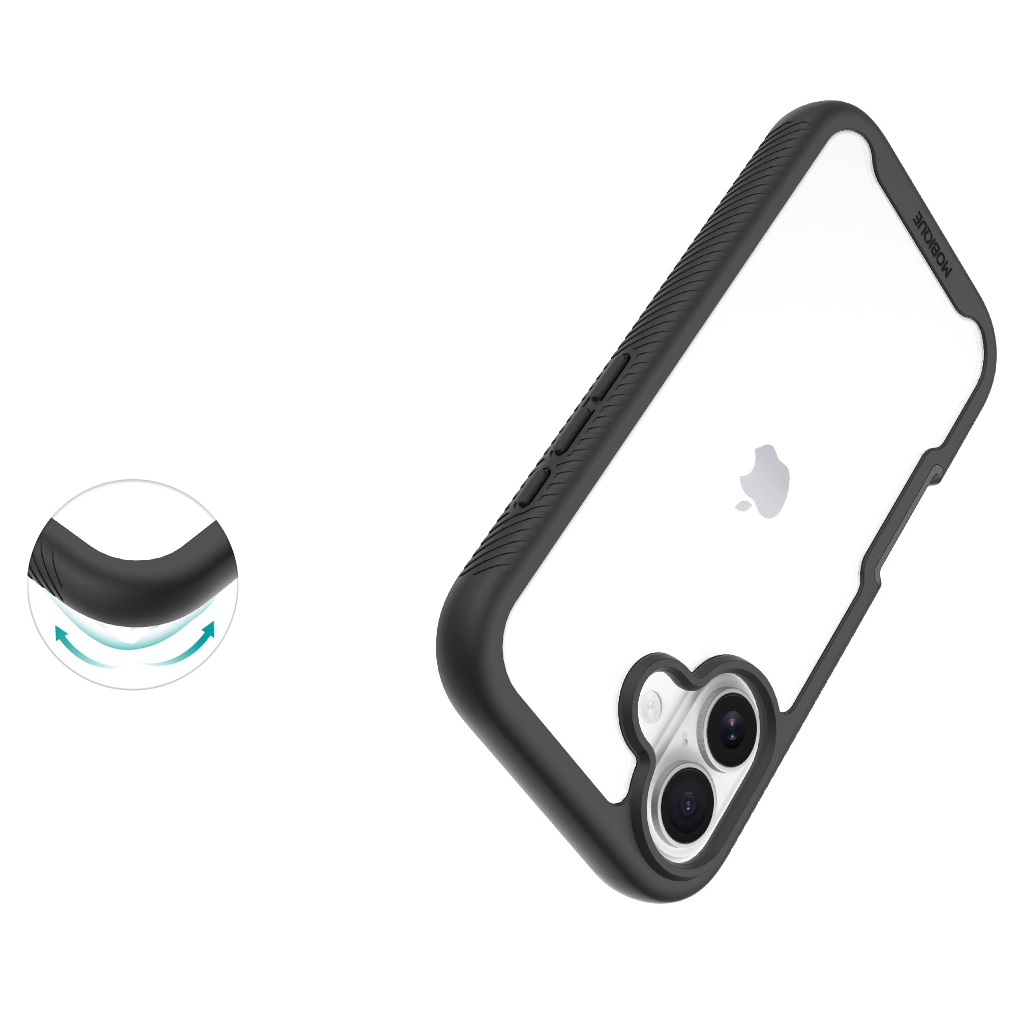 Full Protection Case iPhone 17 Svart/gjennomsiktig