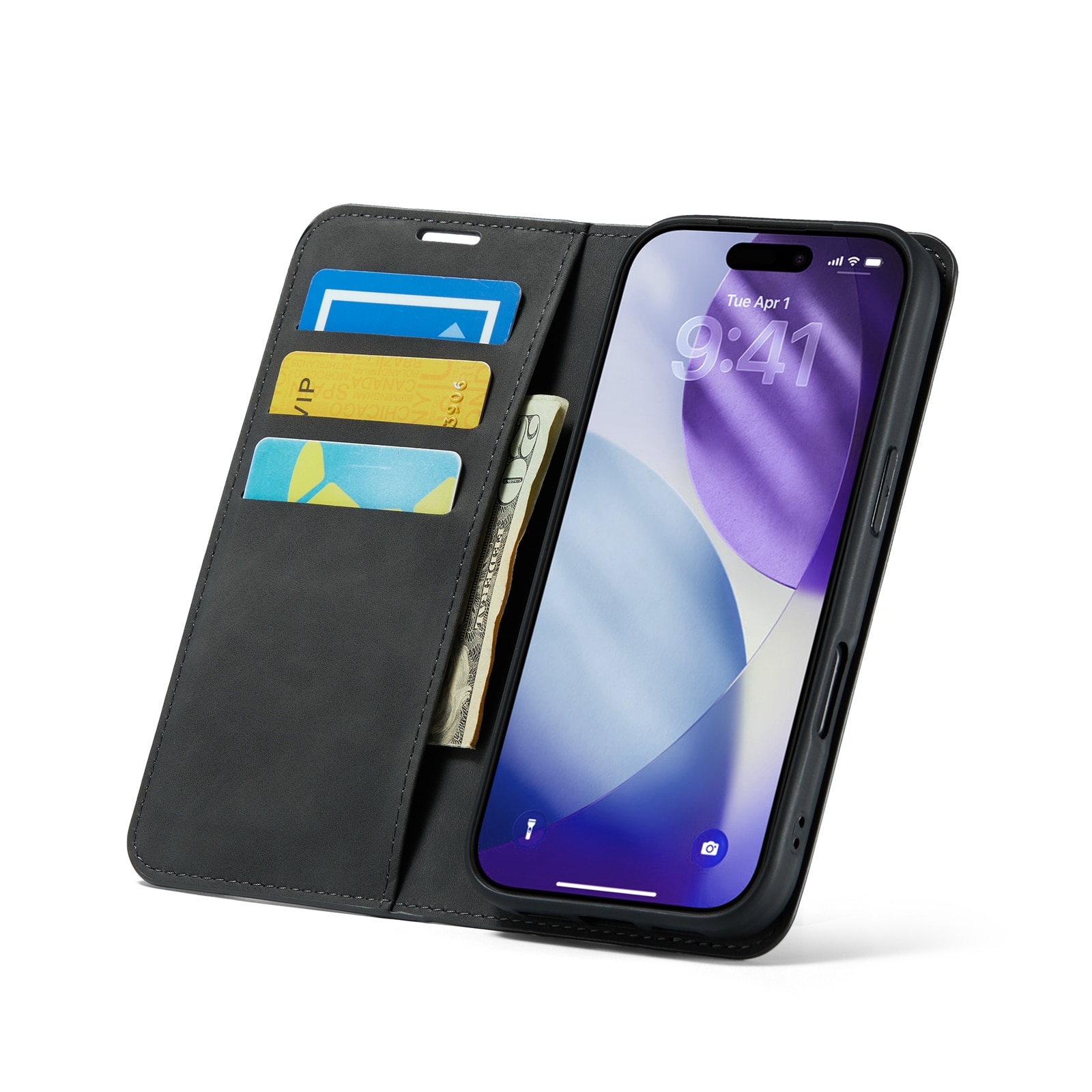 iPhone 17 Pro Slim Mobilveske Svart