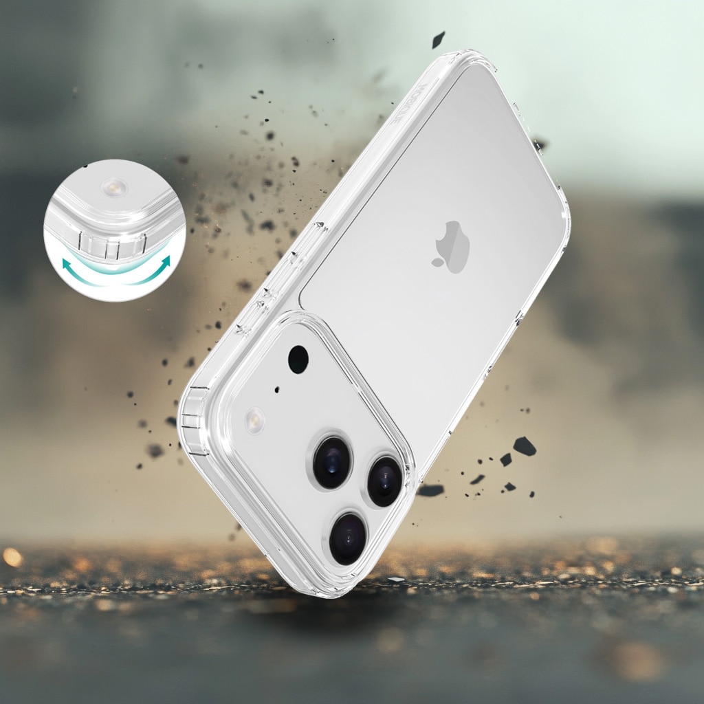 Hybriddeksel iPhone 17 Pro Max Gjennomsiktig