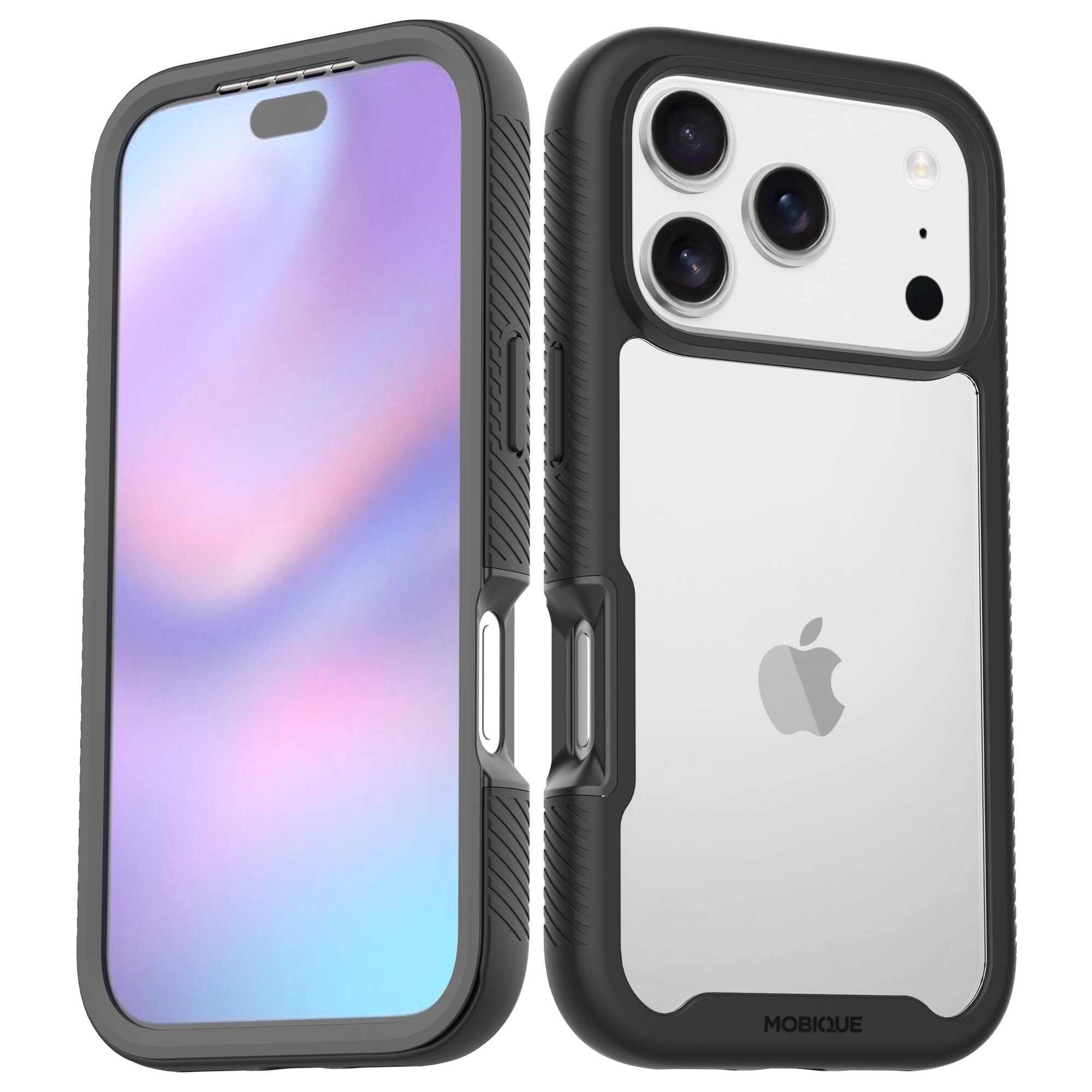 Full Protection Case iPhone 17 Pro Max Svart/gjennomsiktig