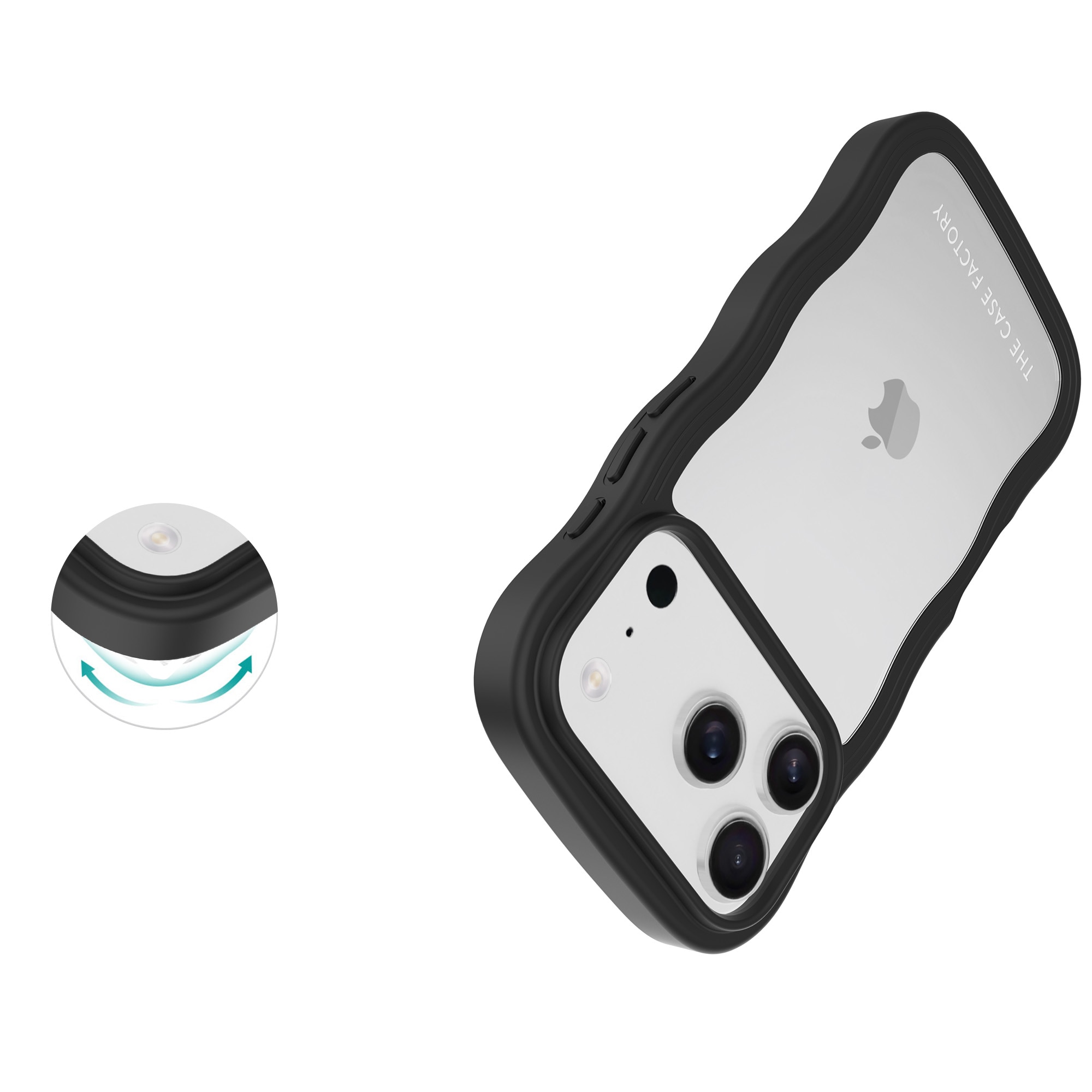 The Wave Case iPhone 17 Pro Svart