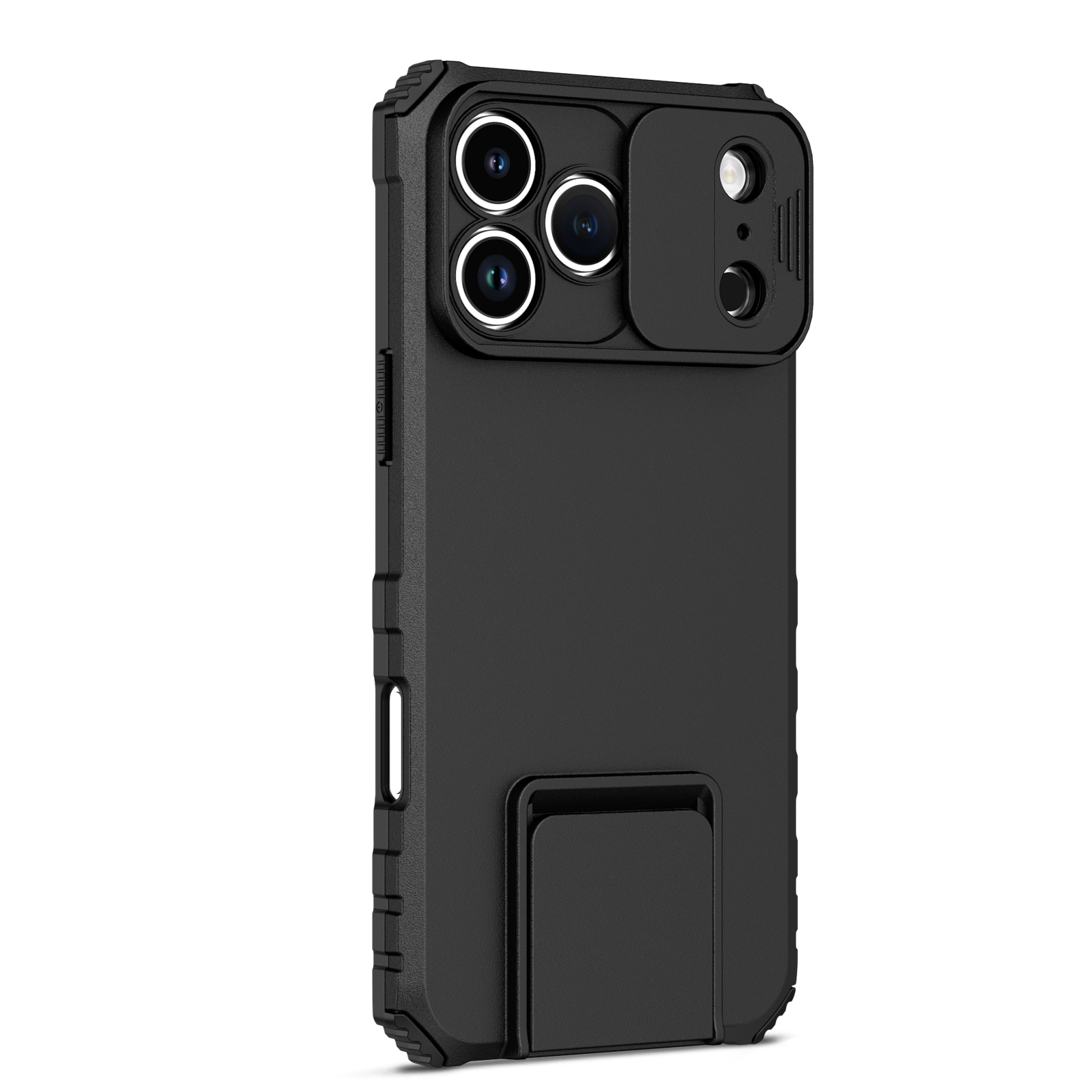 iPhone 17 Pro Kickstand Deksel kamerabeskyttelse Svart