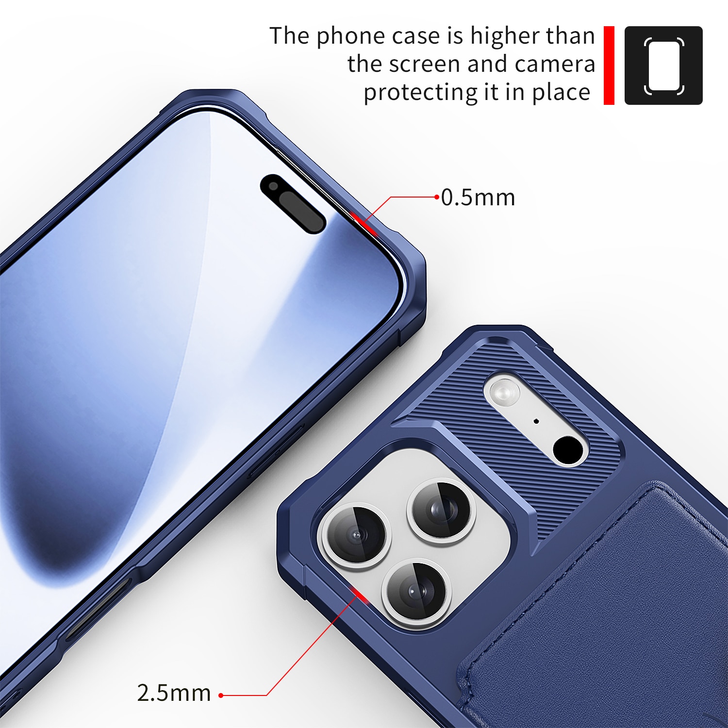 Tough Multi-slot Deksel iPhone 17 Pro Max Blå