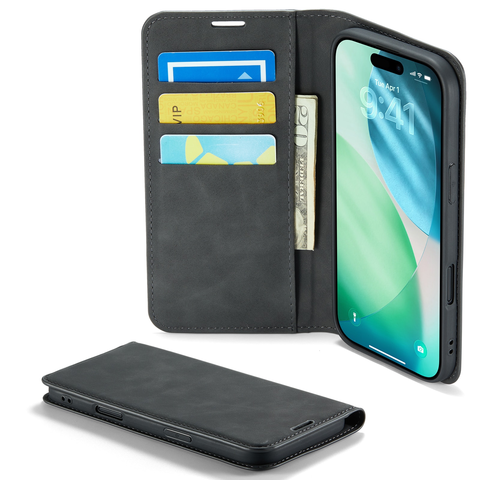 iPhone Air Slim Mobilveske Svart