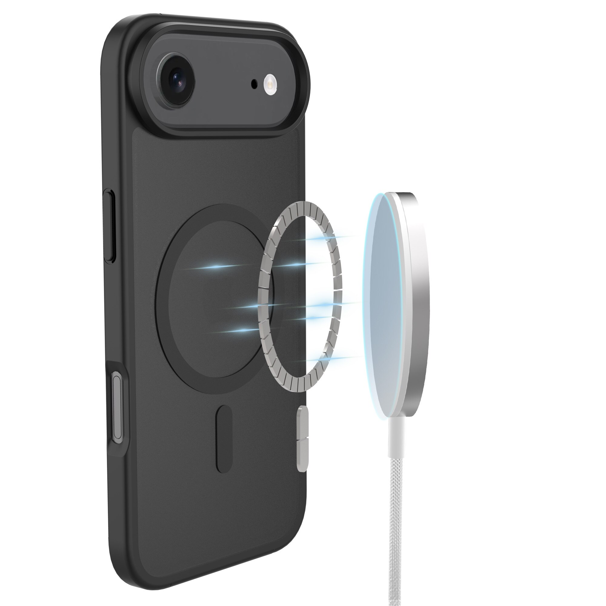 Magnetic Hybrid Deksel iPhone Air Frosted Black