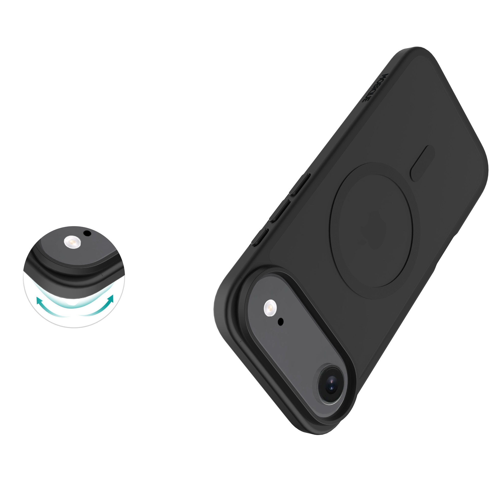 Magnetic Hybrid Deksel iPhone Air Frosted Black