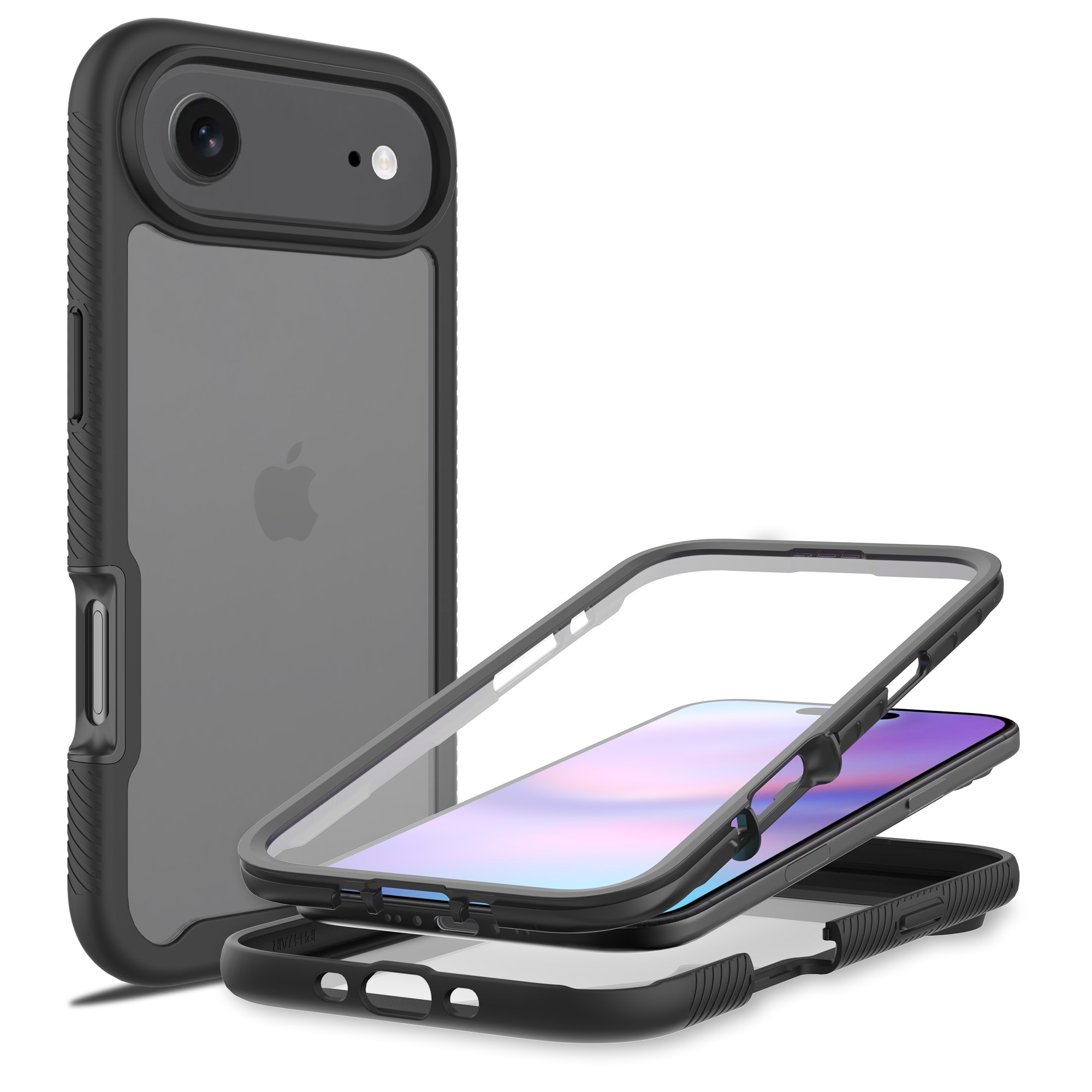Full Protection Case iPhone 17 Air Svart/gjennomsiktig