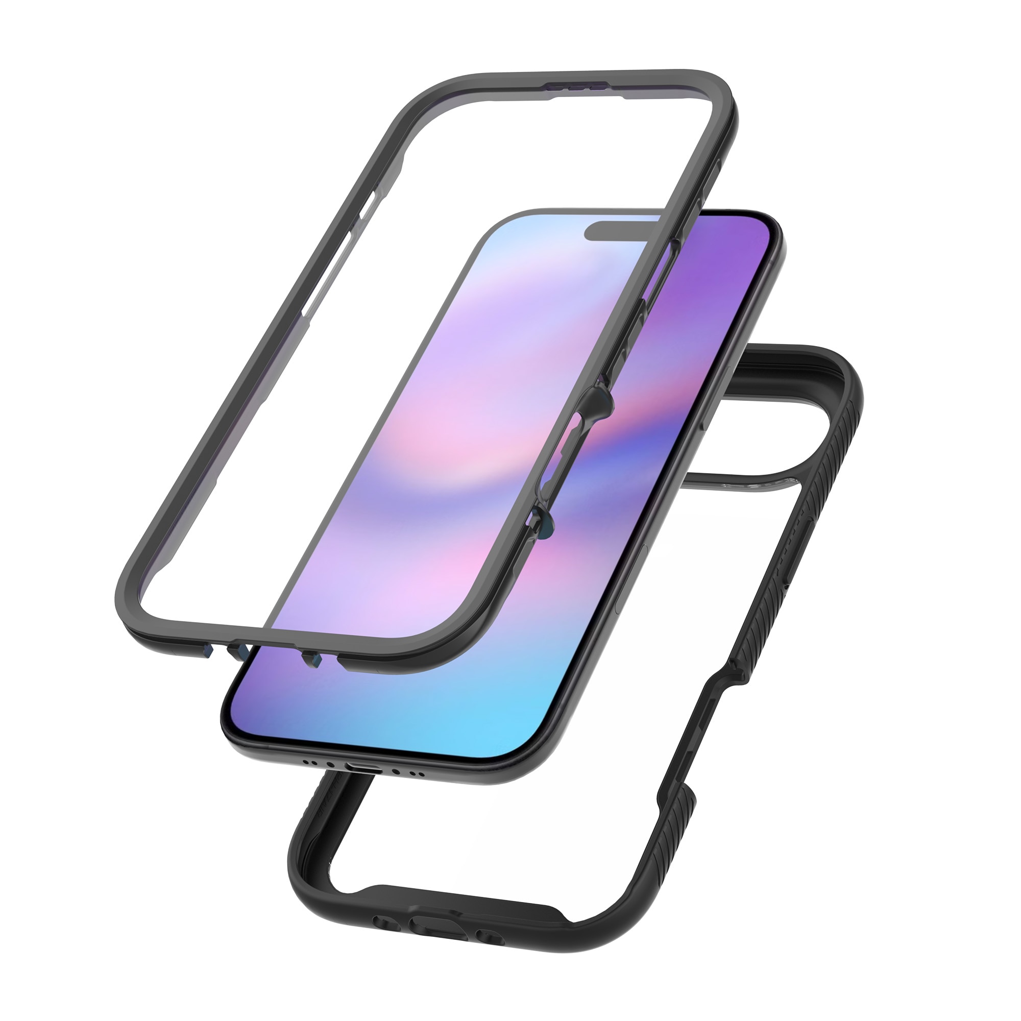 Full Protection Case iPhone 17 Air Svart/gjennomsiktig