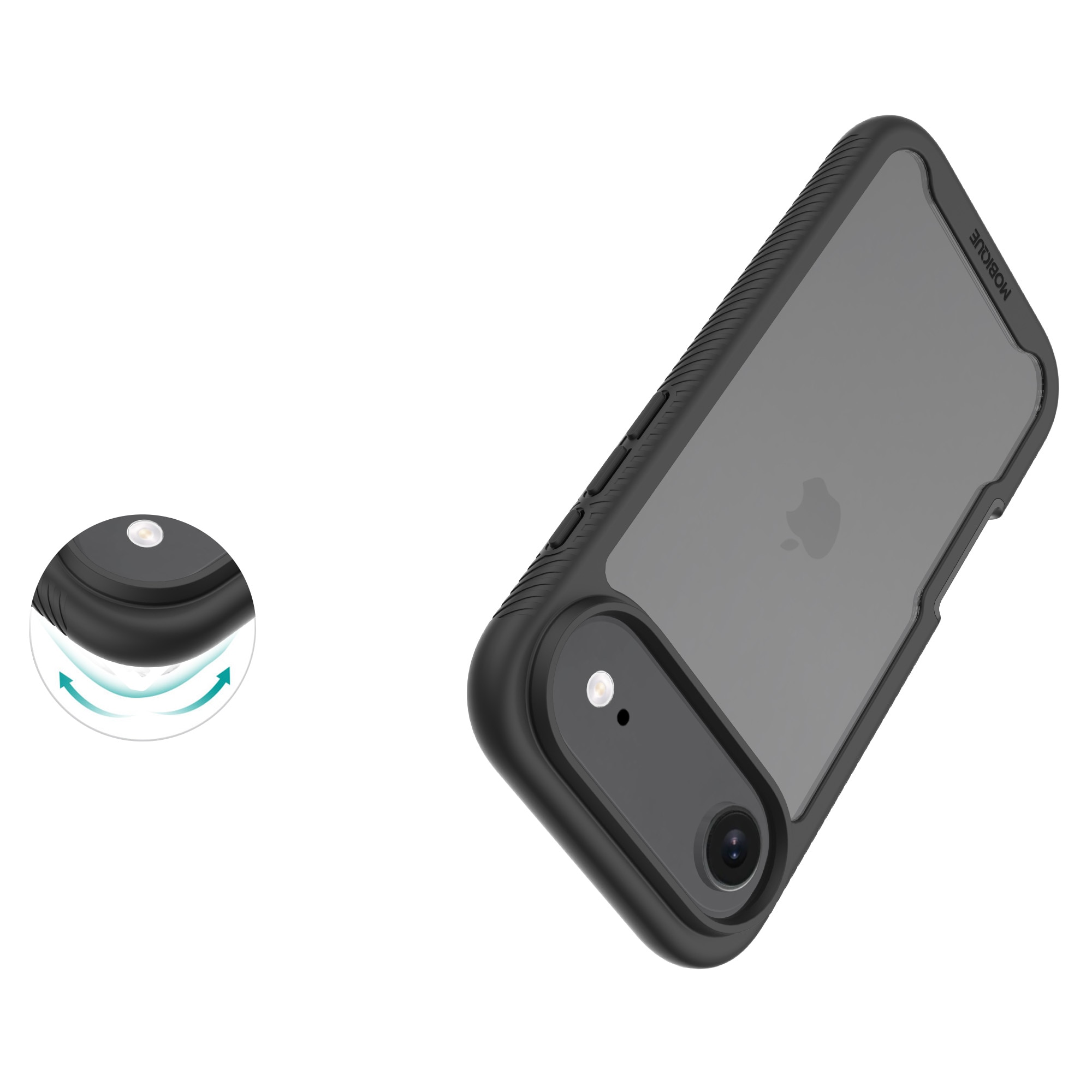 Full Protection Case iPhone 17 Air Svart/gjennomsiktig