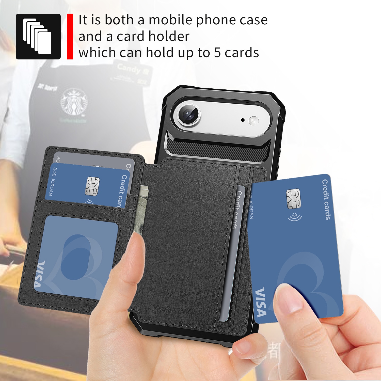 Tough Multi-slot Deksel iPhone Air Svart