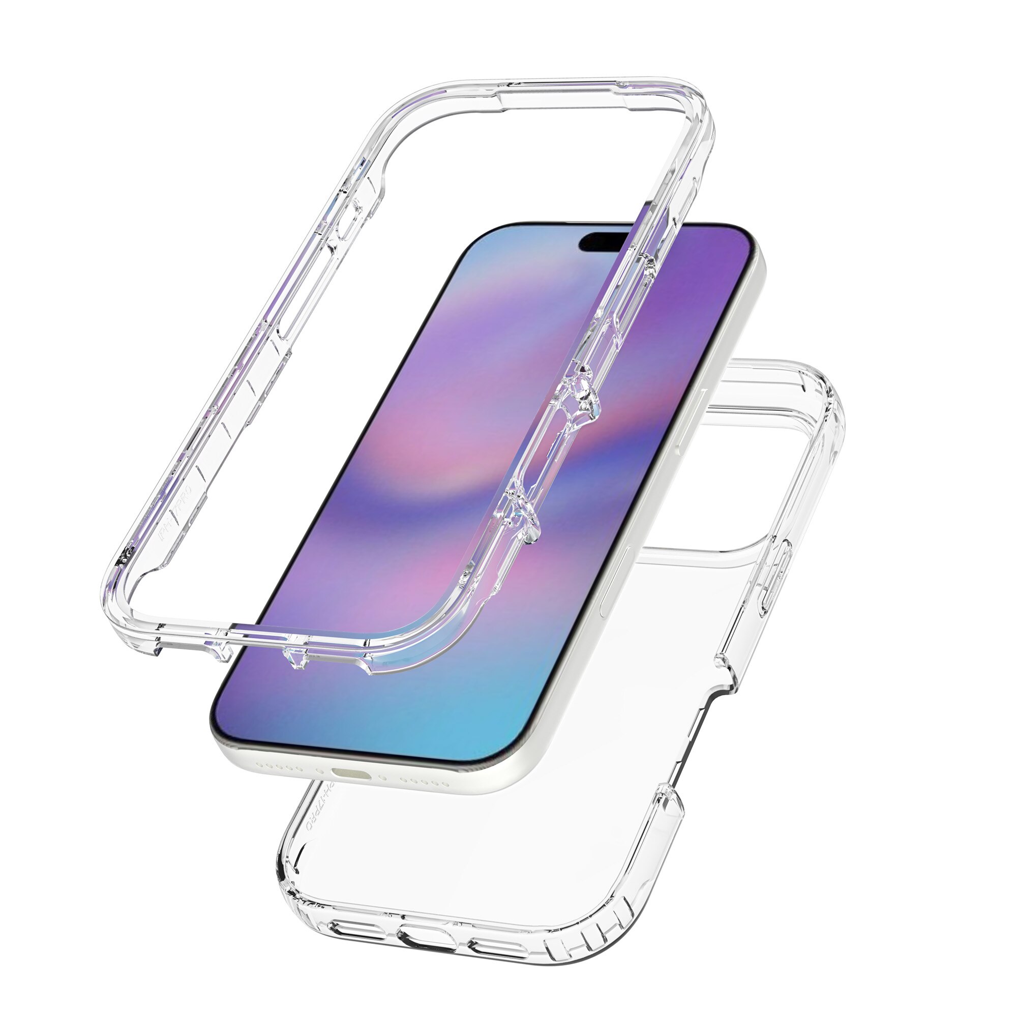 Full Cover Deksel iPhone 17 Pro Max Gjennomsiktig